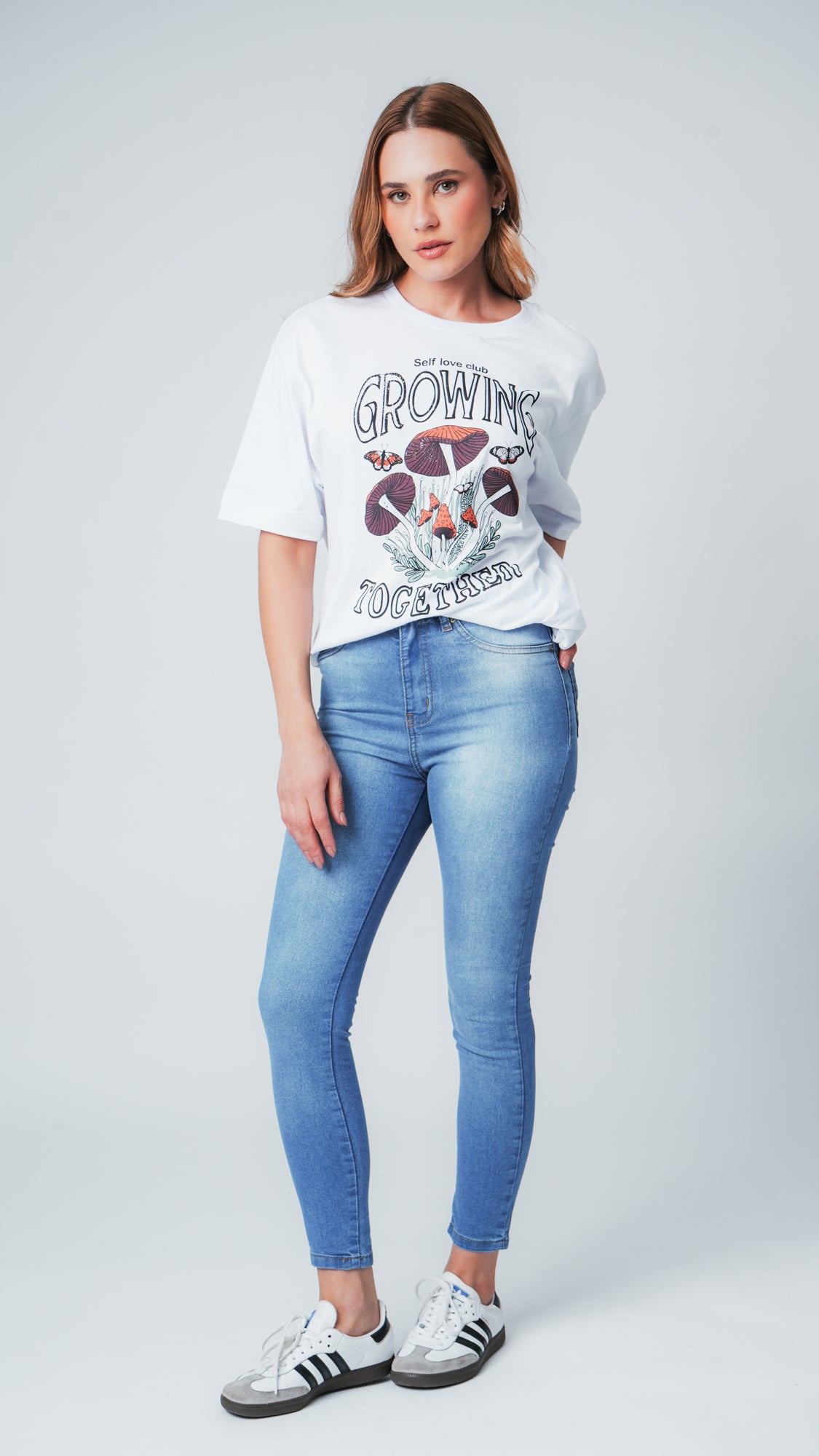 Camiseta Oversized Grow - Branca