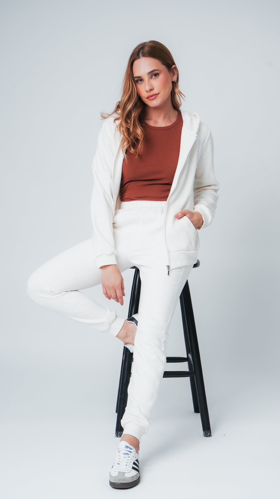 Calça Moletom Premium - Off White
