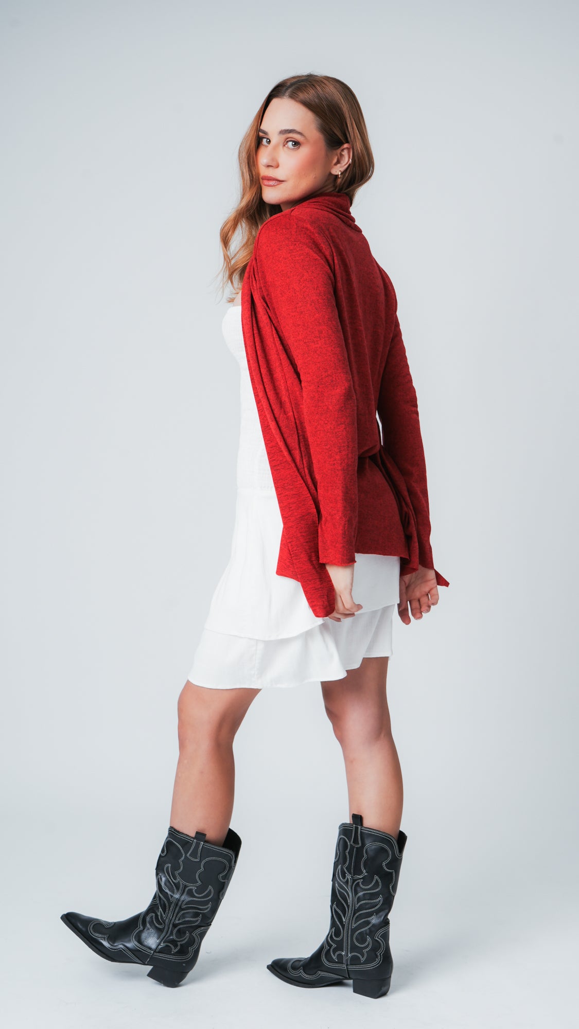Cardigan Tricô - Vermelho