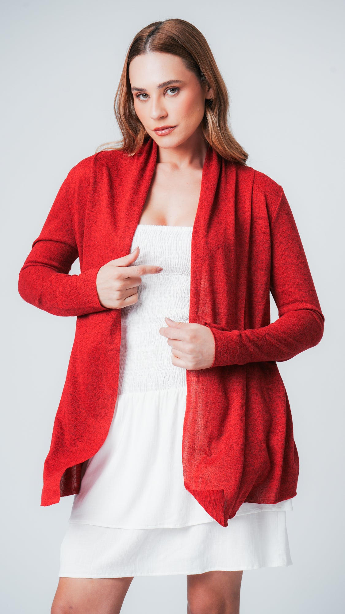 Cardigan Tricô - Vermelho
