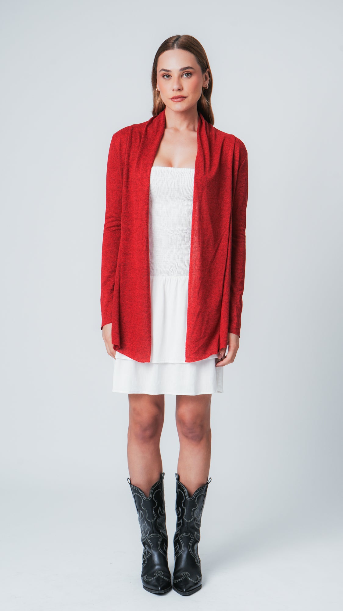 Cardigan Tricô - Vermelho