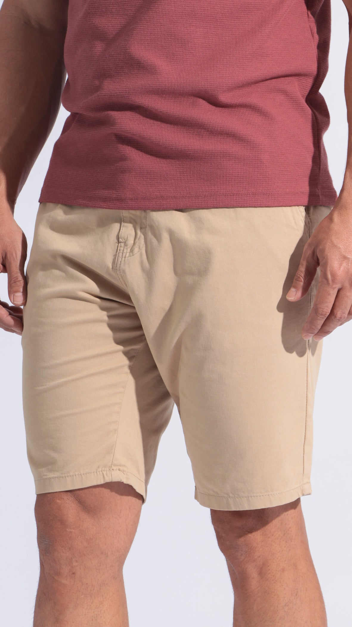 Bermuda Sarja Bolso Faca - Bege