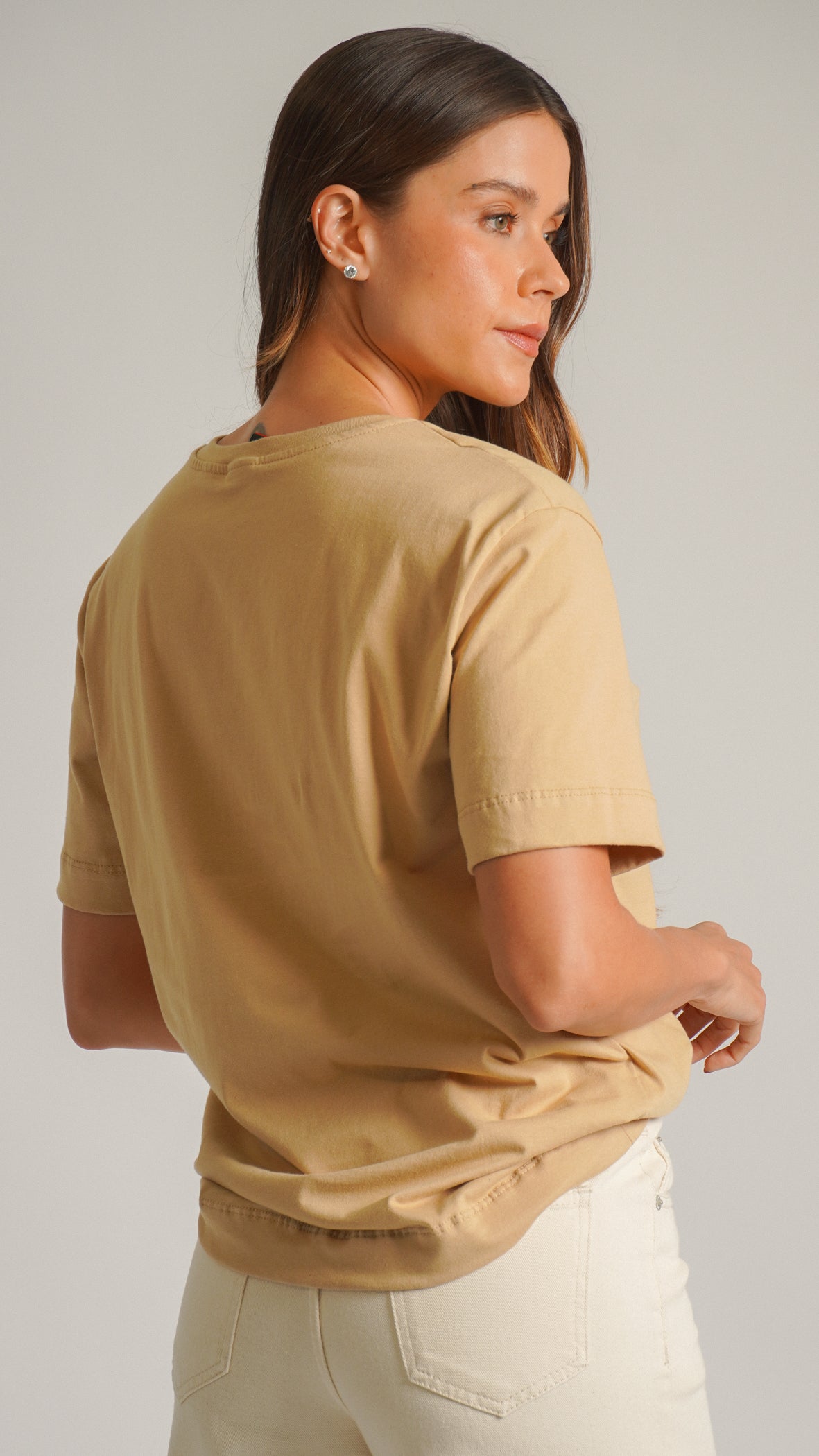 Camiseta Estampada Jesus King - Ocre