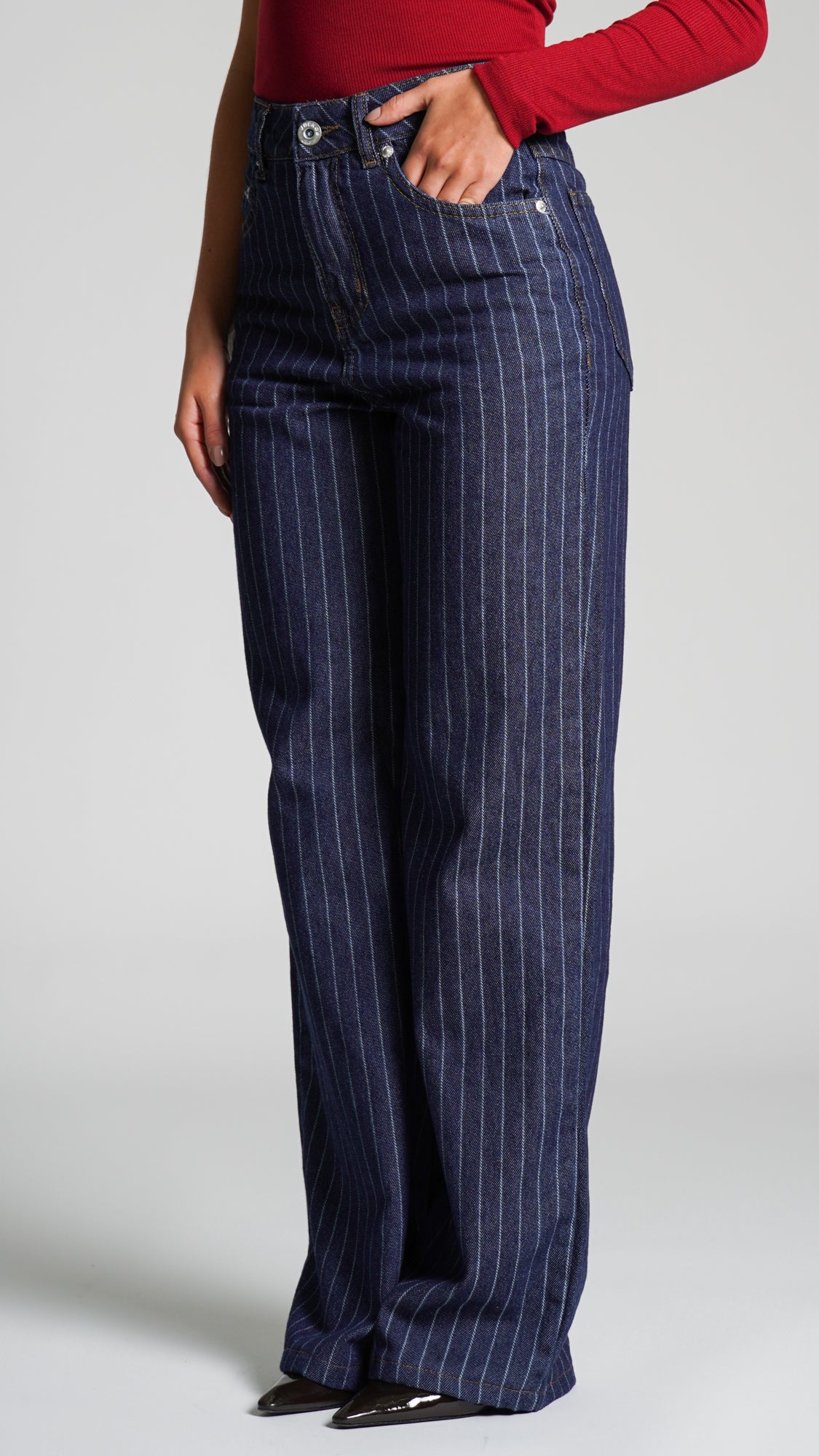 Calça Jeans Reta - Risca de Giz