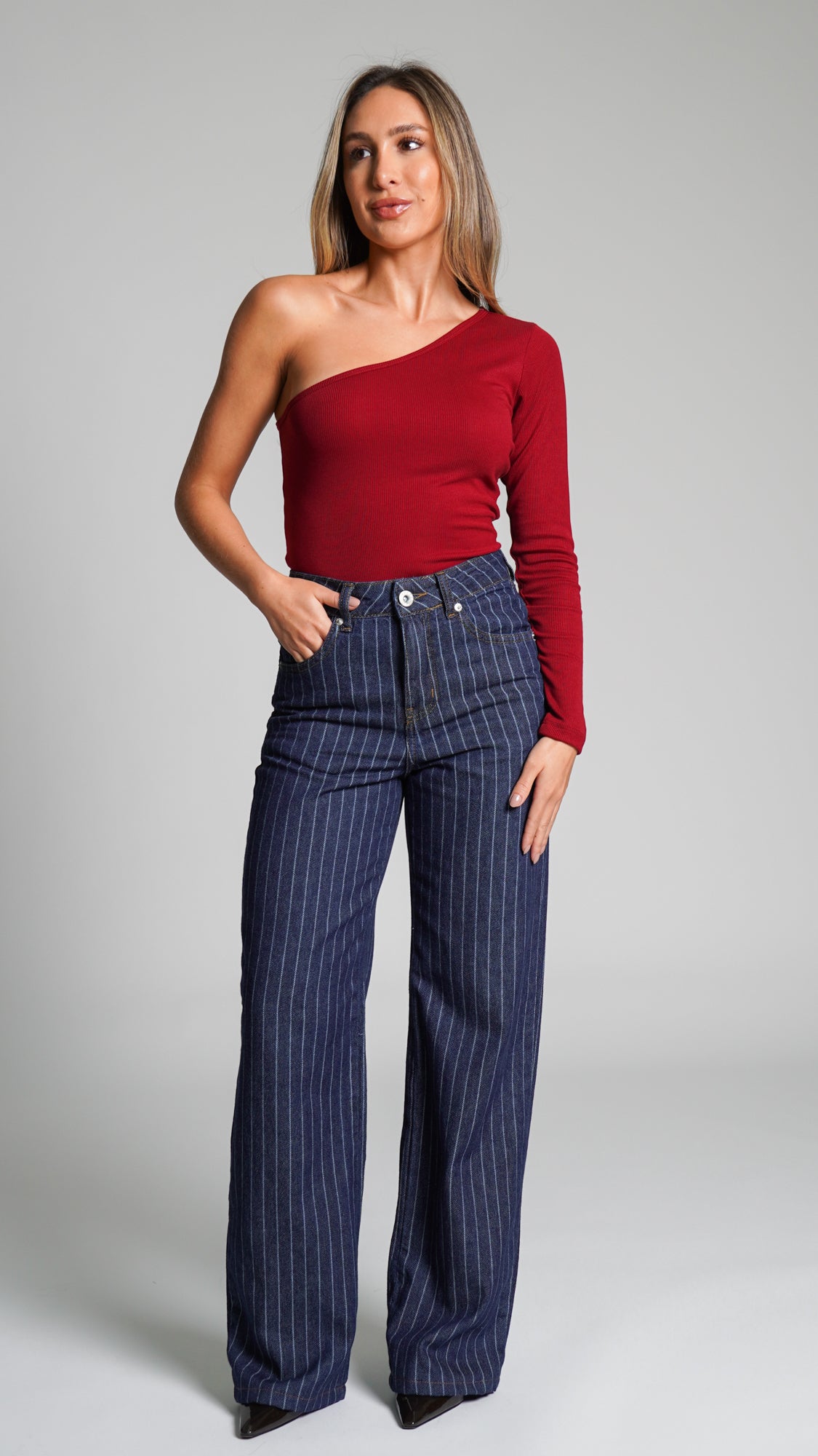 Calça Jeans Reta - Risca de Giz