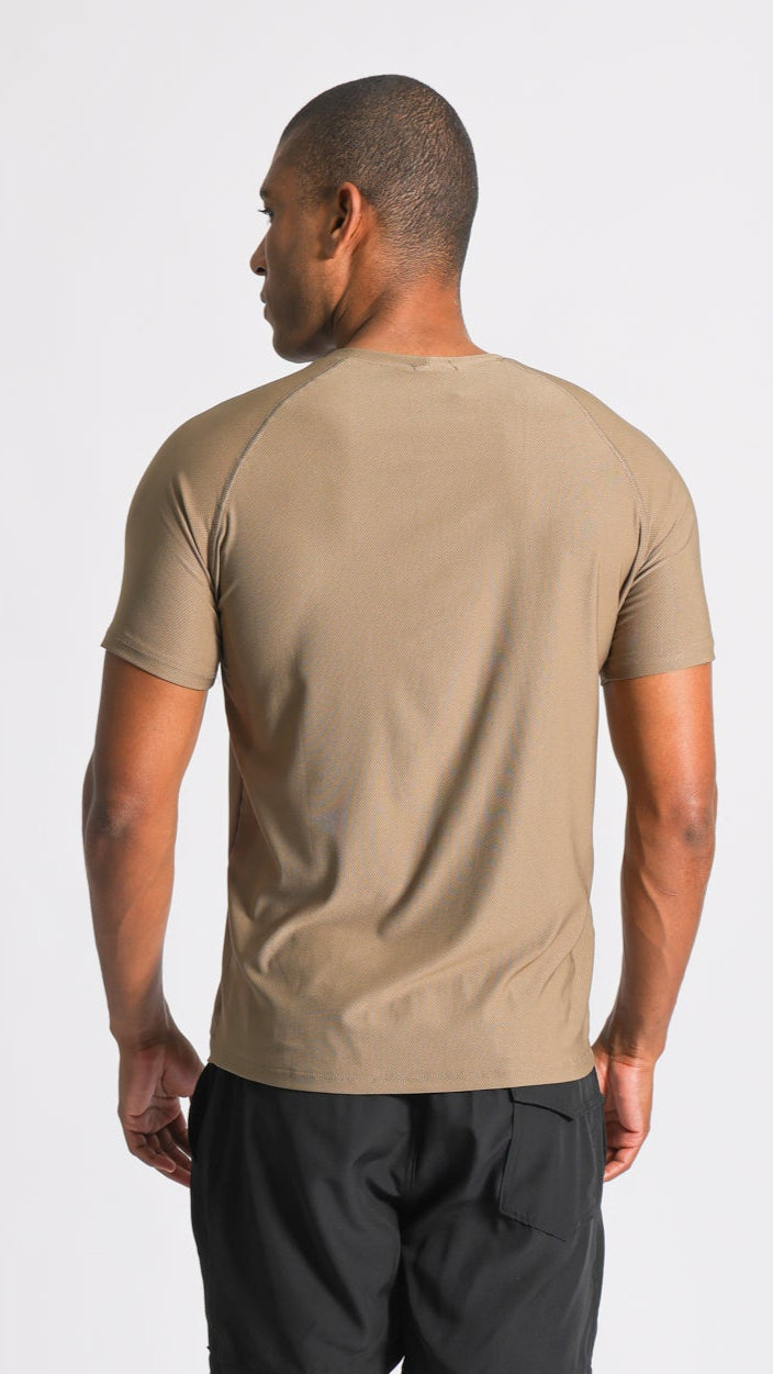 Camiseta Slim Dry Fit - Caqui