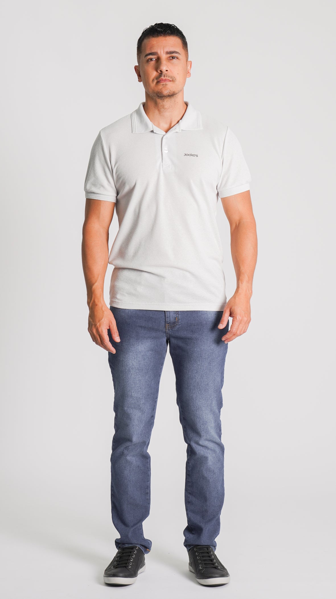 Camisa Polo Tricô Diamond - Off White