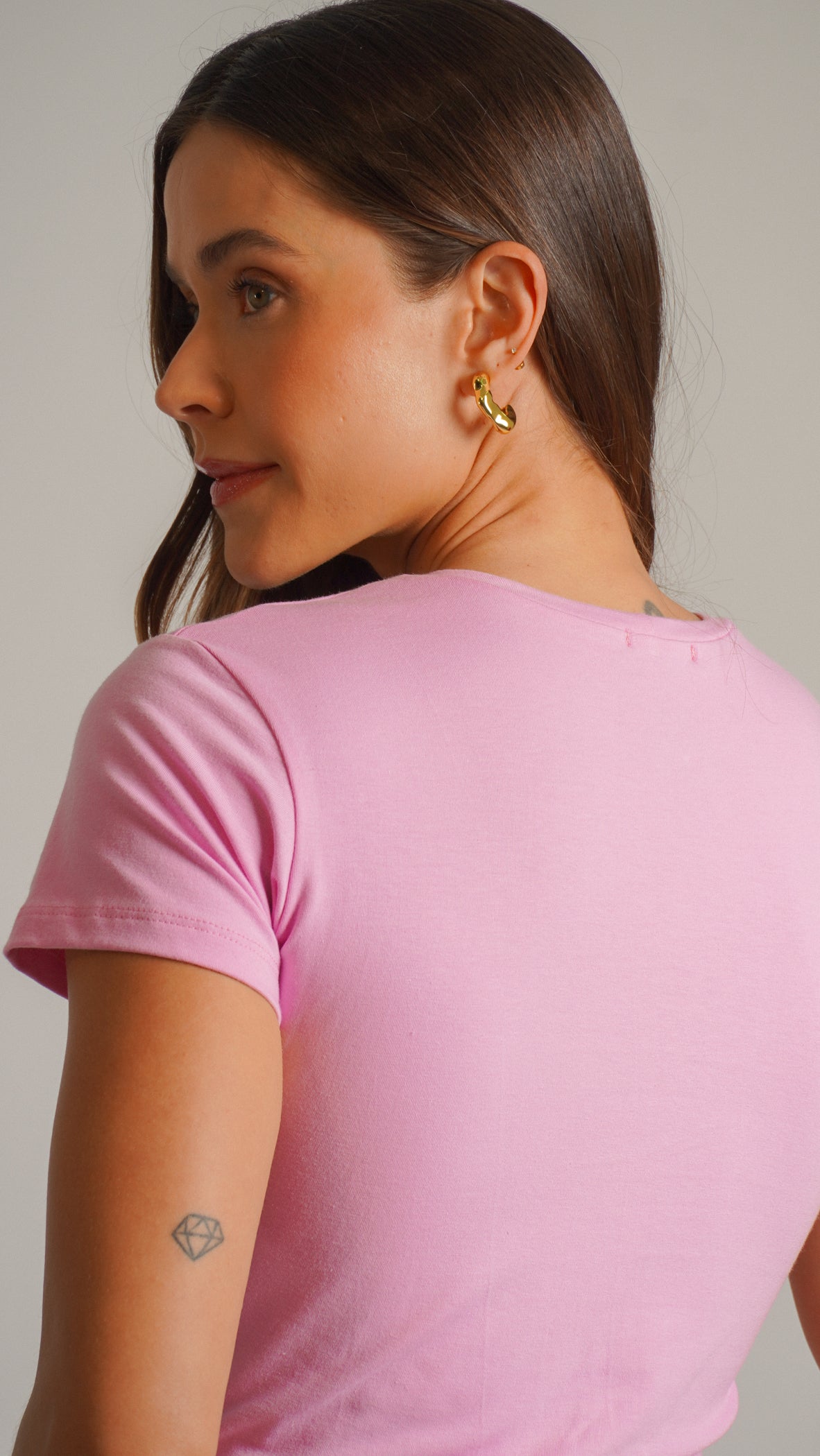 Blusa Baby Tee - Rosa