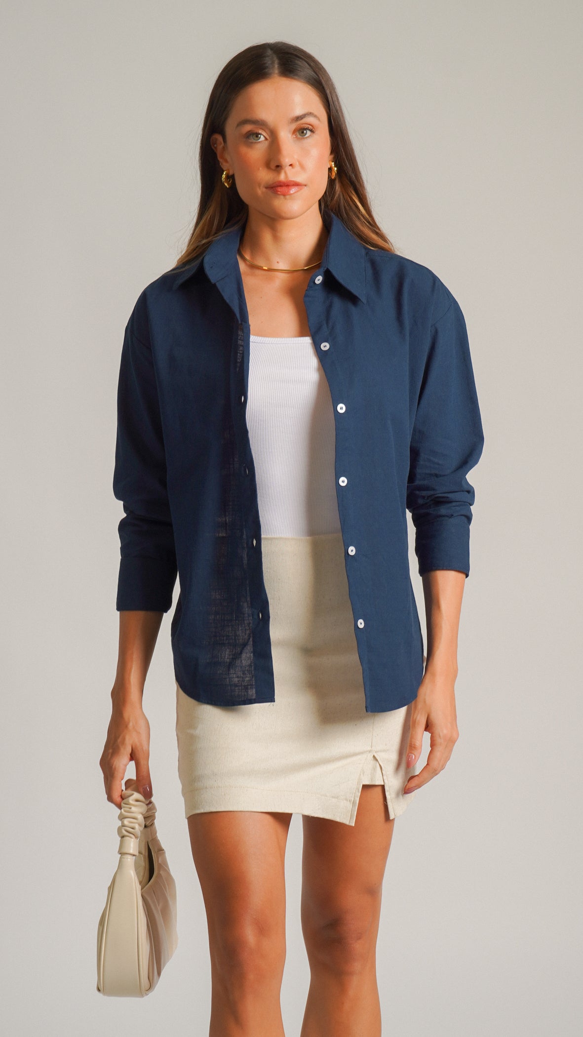 Camisa Manga Longa - Azul Marinho