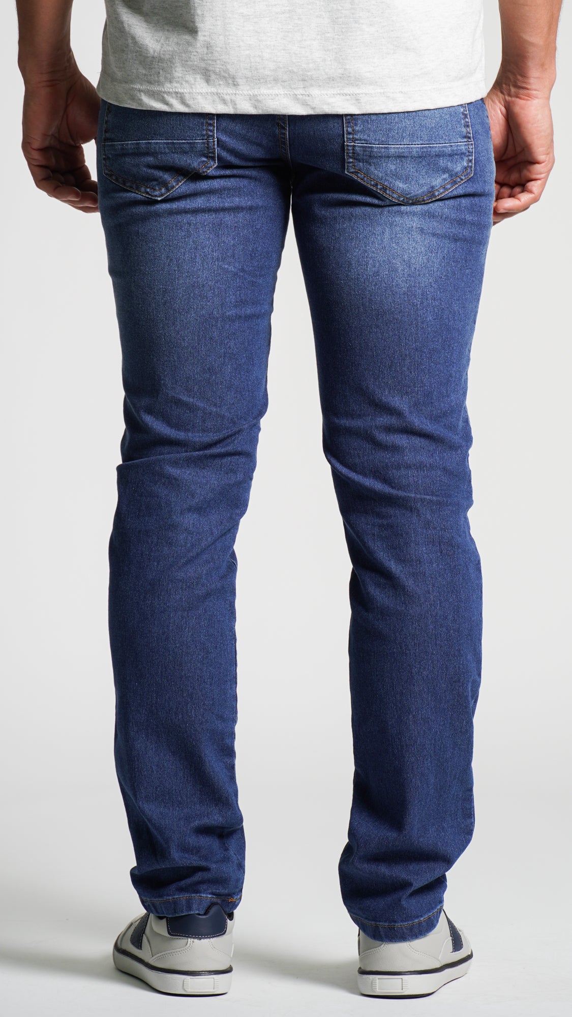 Calça Jeans - Escura Bolso Recorte