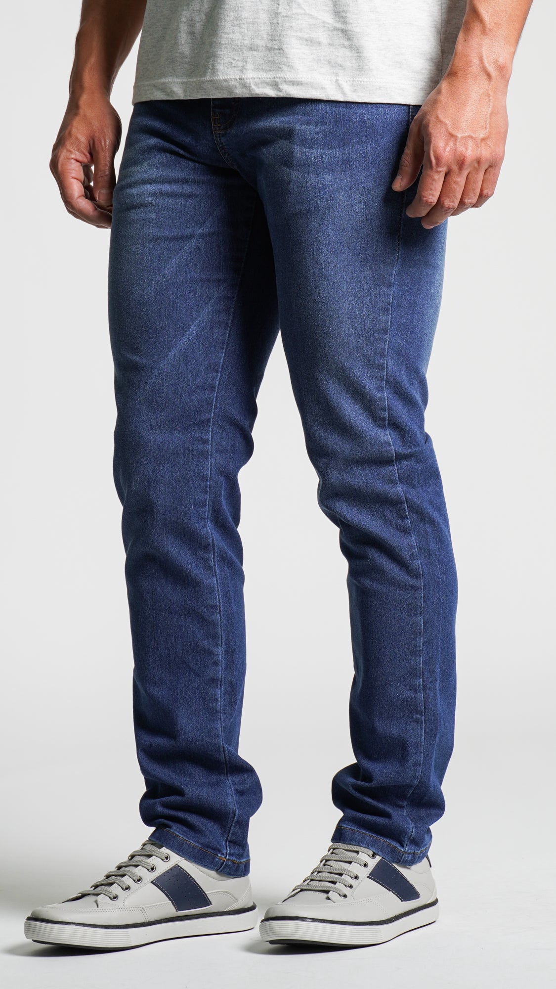 Calça Jeans - Escura Bolso Recorte
