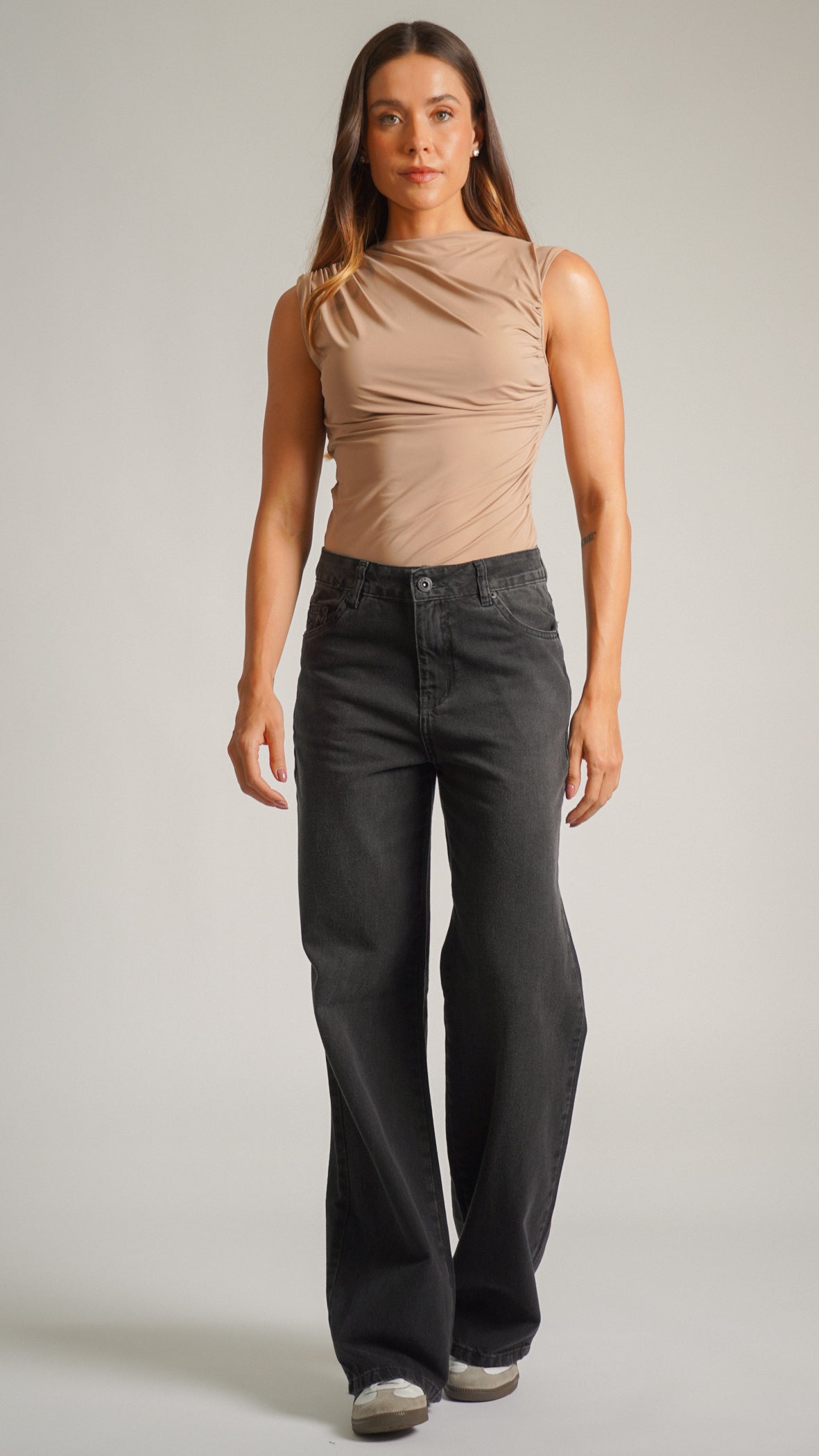 Calça Jeans Reta - Preta