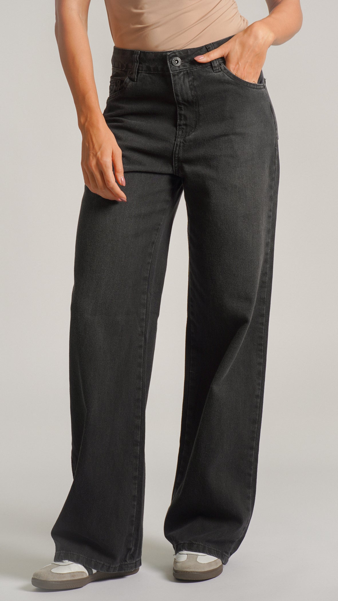 Calça Jeans Reta - Preta