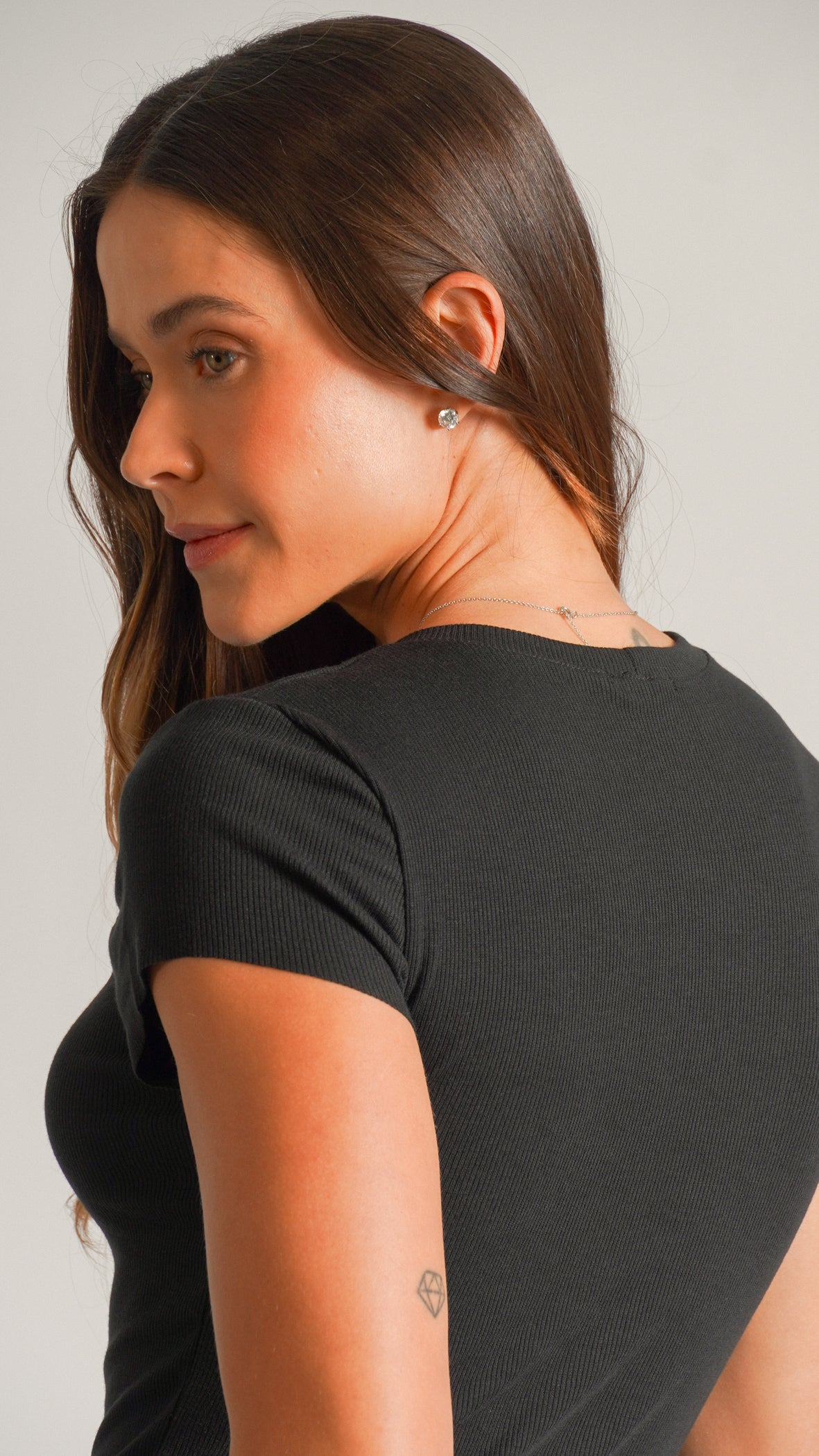 Blusa Manga Japonesa Canelada - Preta