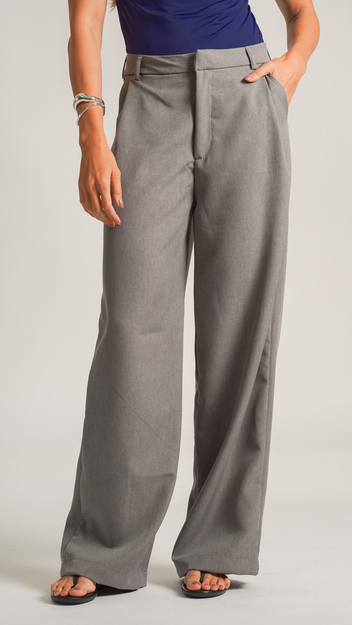 Calça Alfaiataria Premium - Cinza