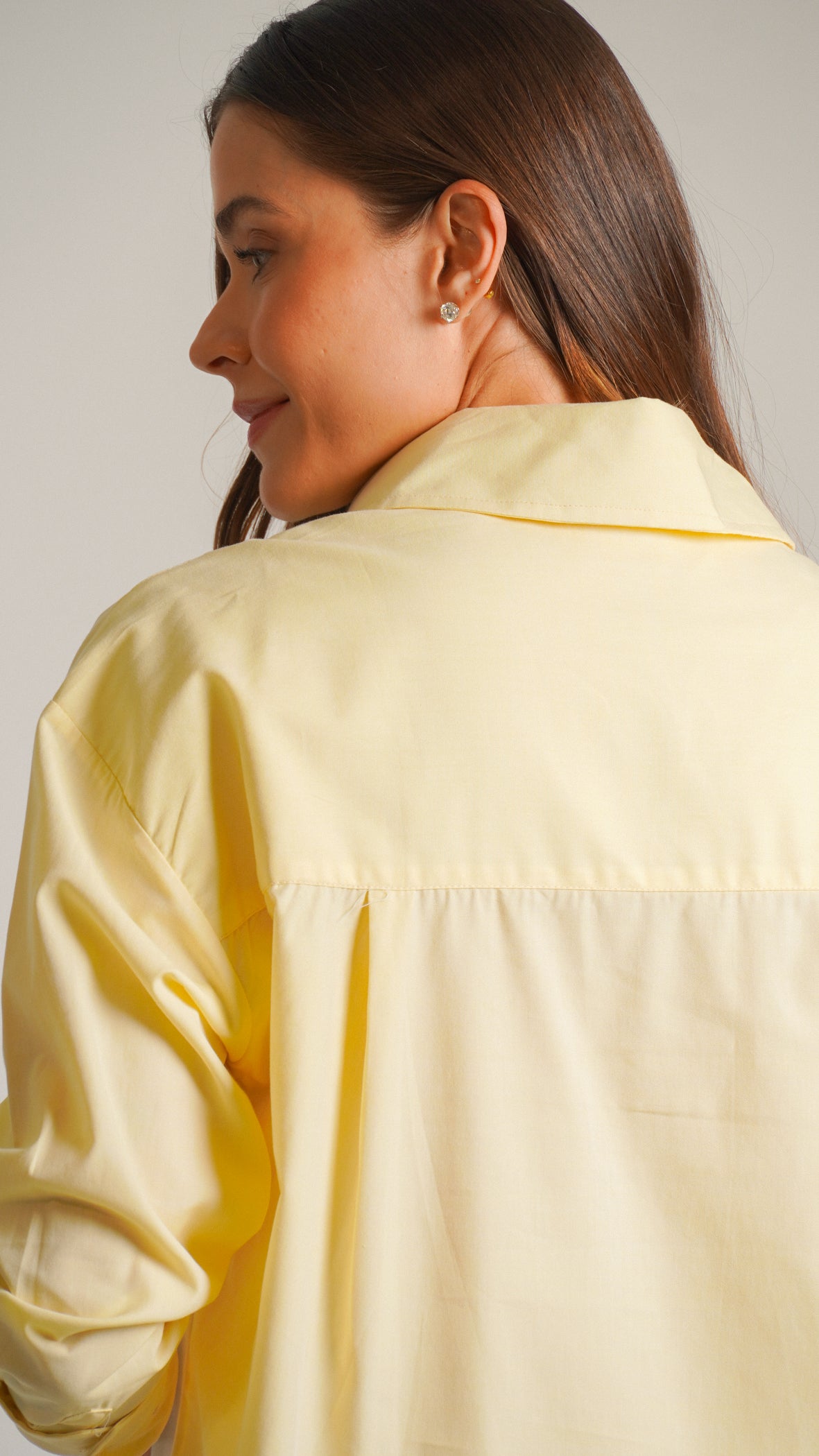 Camisa Manga Longa Oversized - Amarela