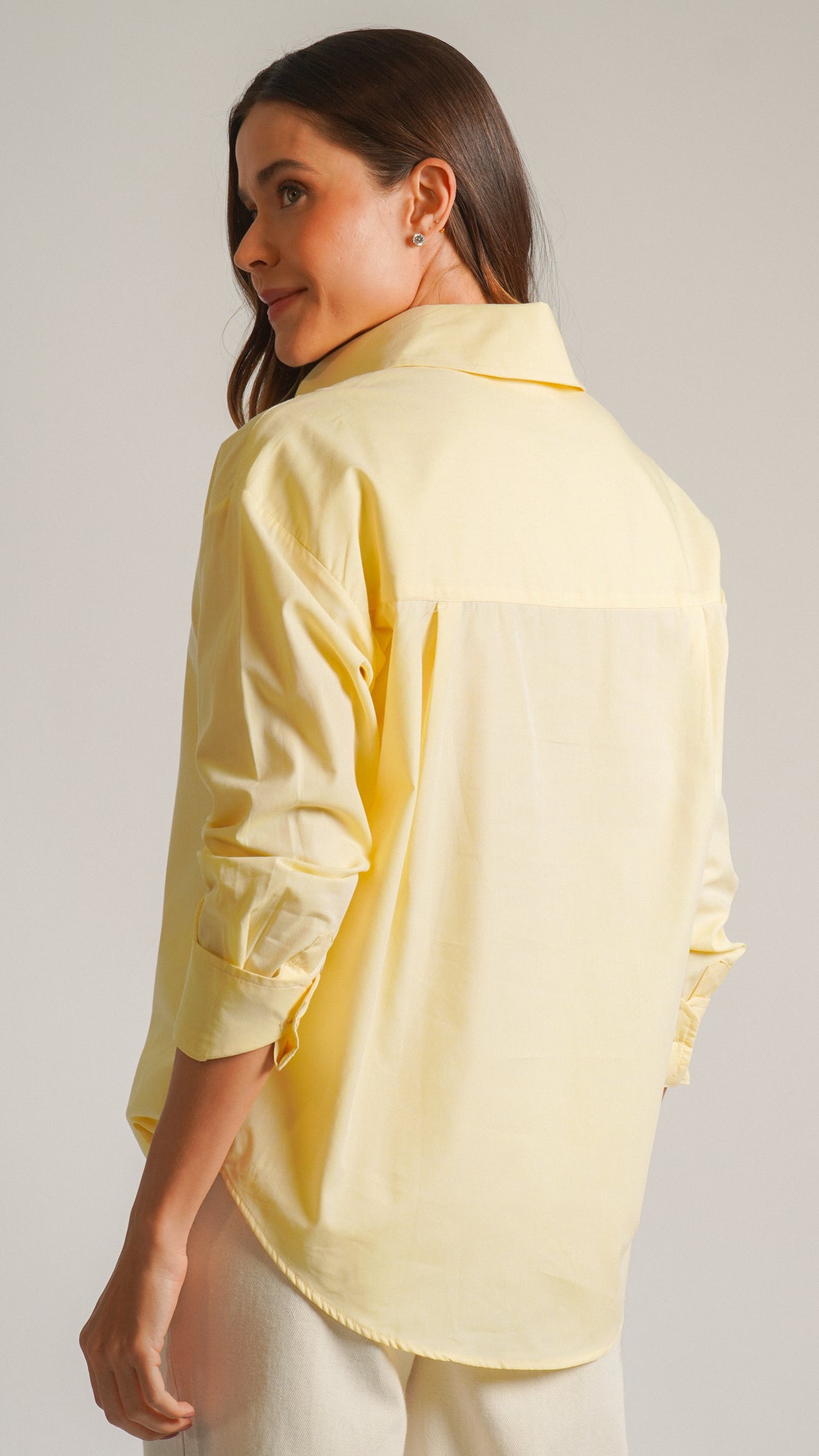 Camisa Manga Longa Oversized - Amarela