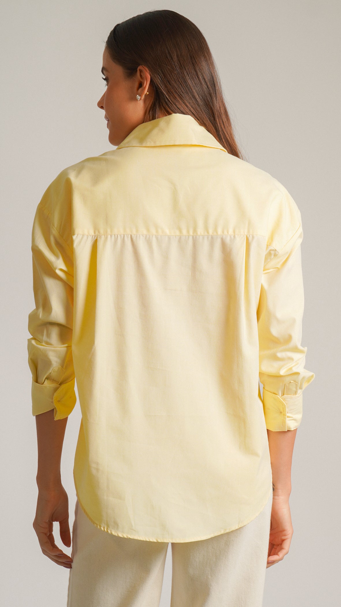 Camisa Manga Longa Oversized - Amarela