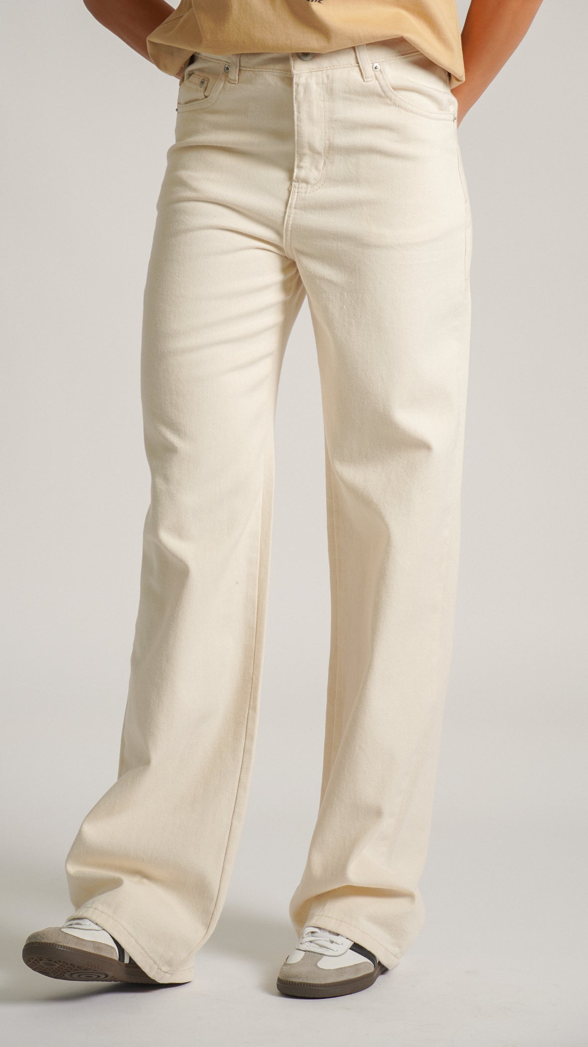 Calça Jeans Reta - Cru