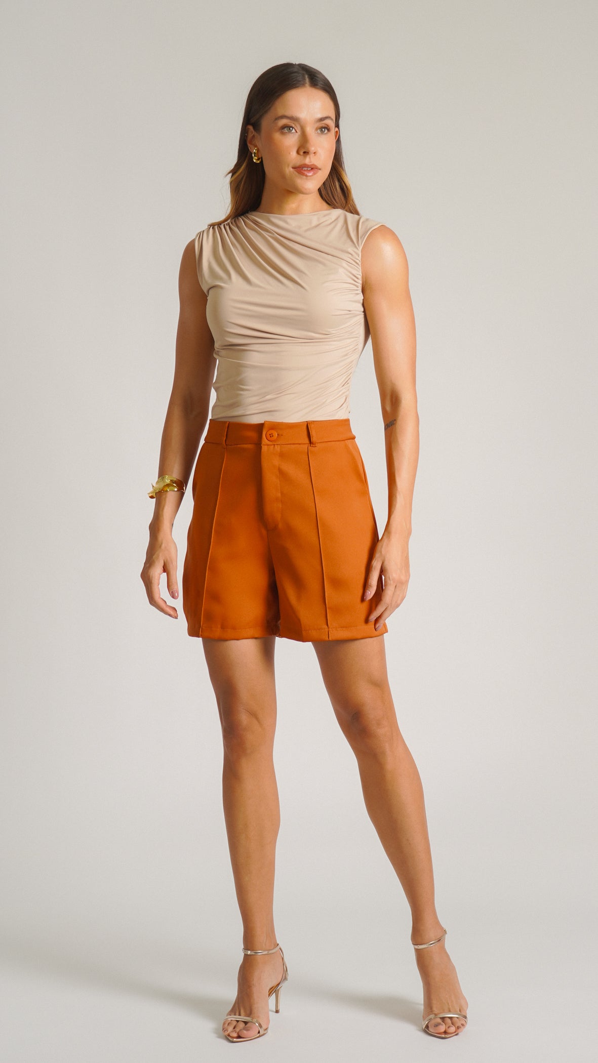 Bermuda Alfaiataria - Telha