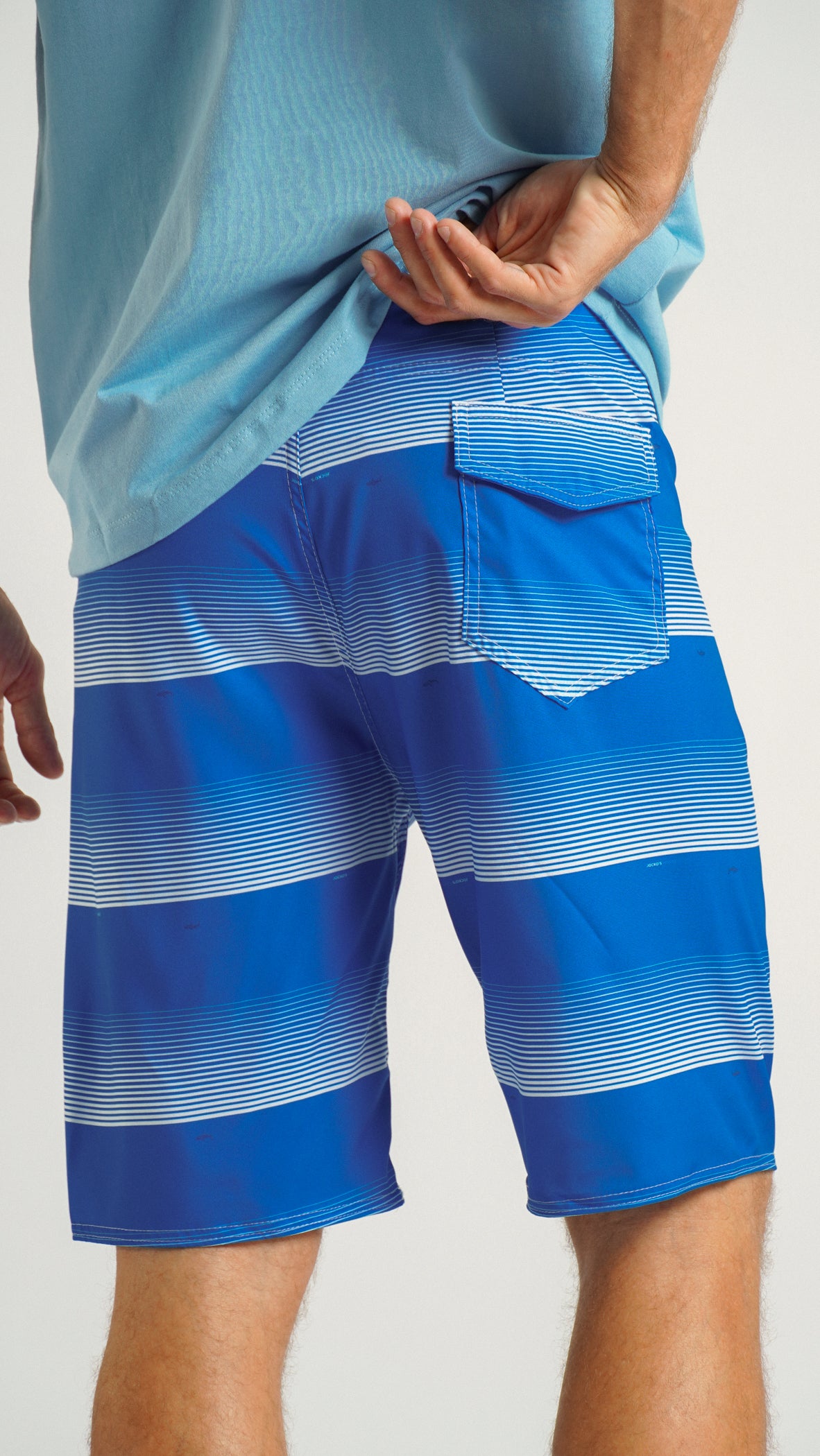 Bermuda Microfibra Cós Estampada - Azul