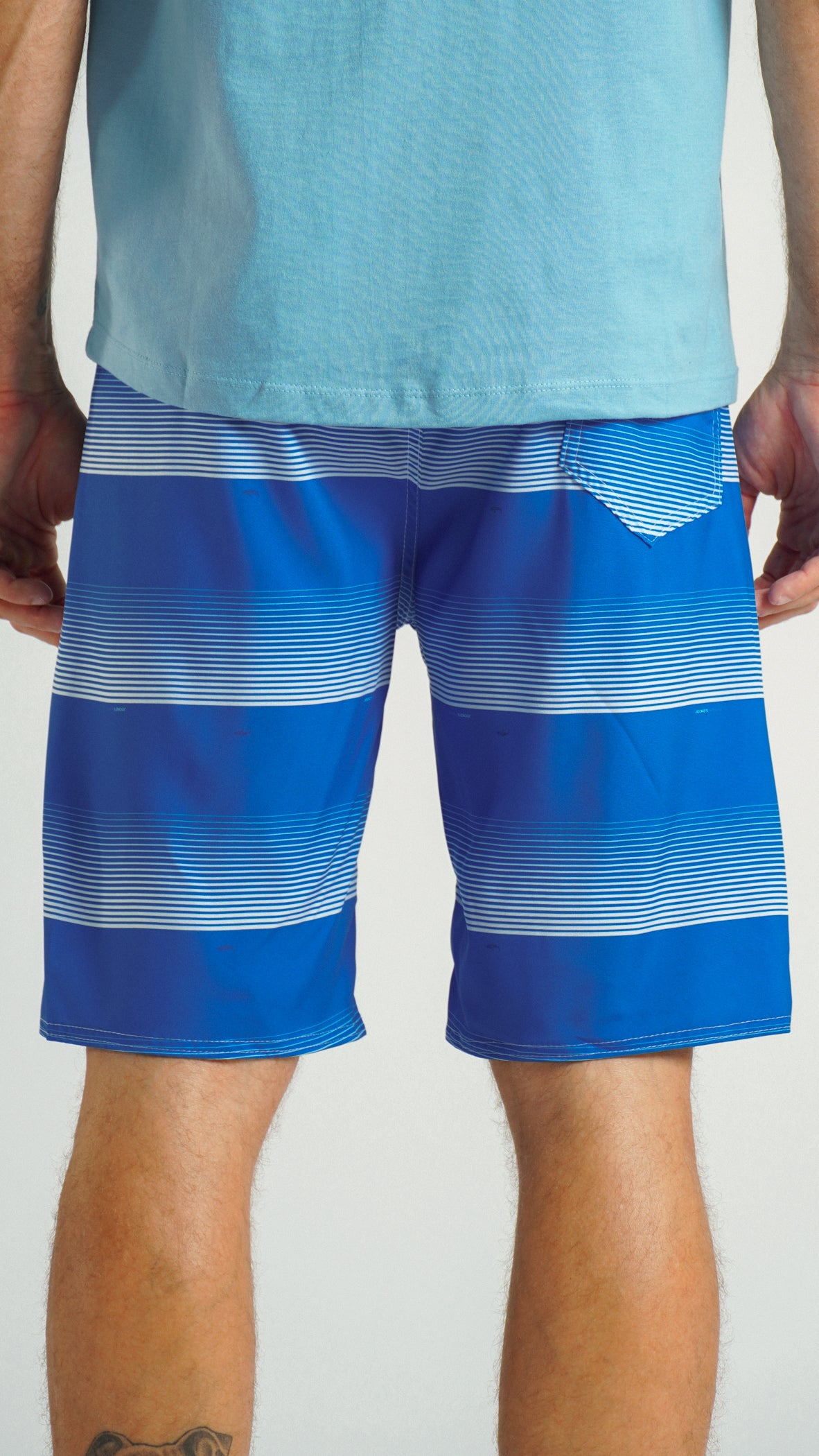 Bermuda Microfibra Cós Estampada - Azul