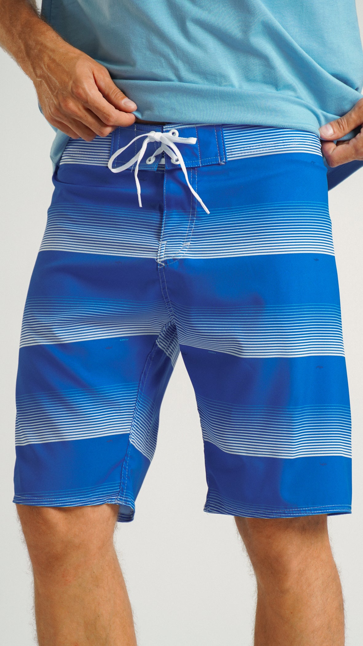 Bermuda Microfibra Cós Estampada - Azul