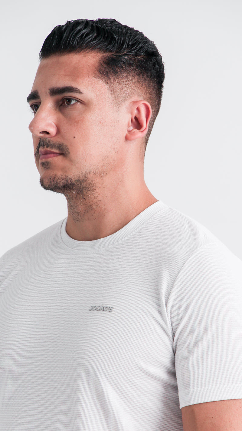 Camiseta Tricô Diamond - Branco Gelo