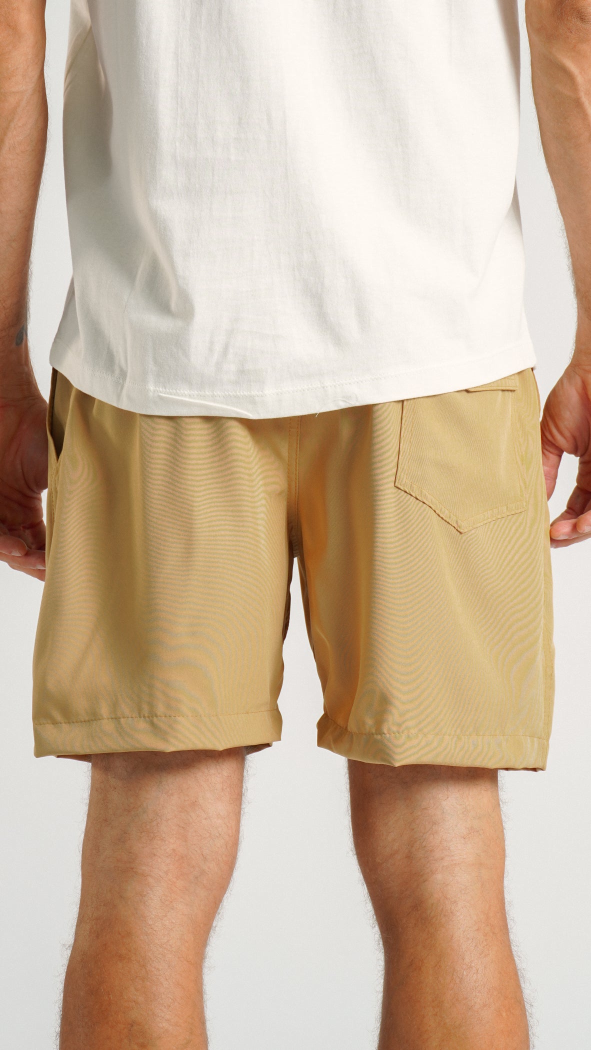 Bermuda Microfibra Curta Básica - Ocre