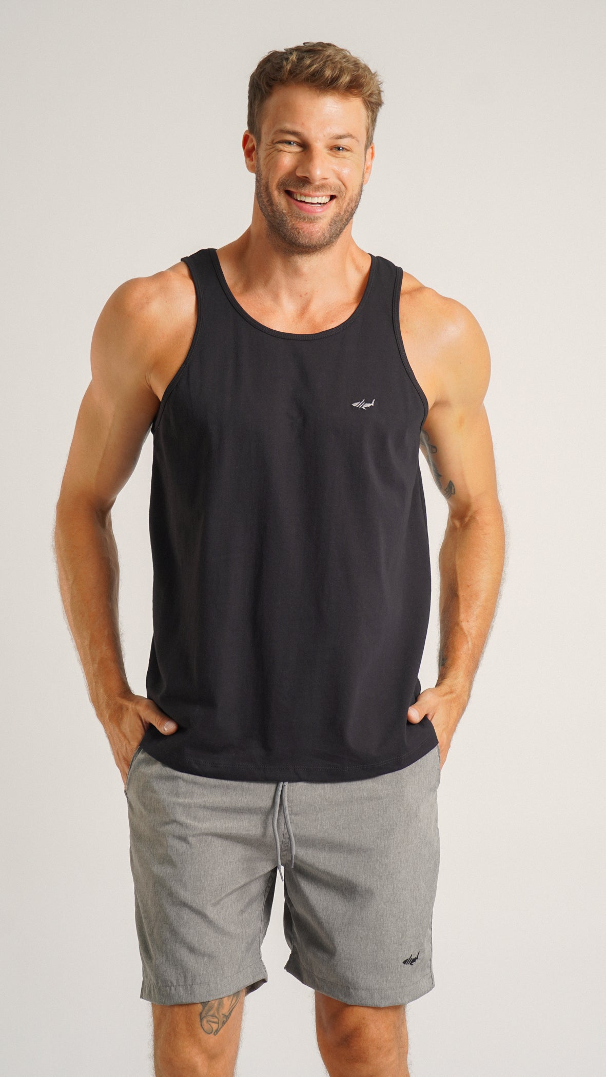 Bermuda Microfibra Melange - Grafite