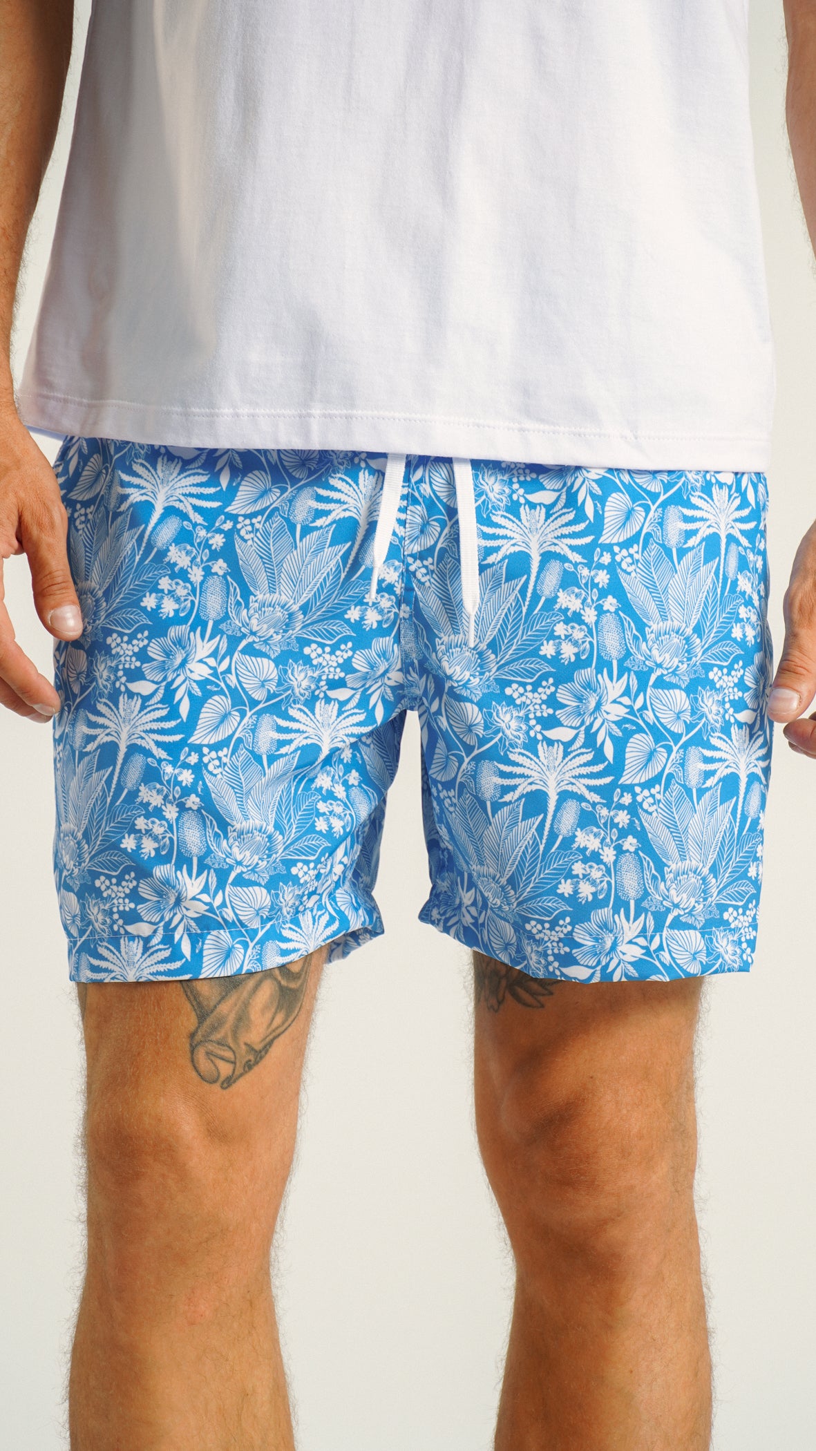 Bermuda Microfibra Curta - Azul