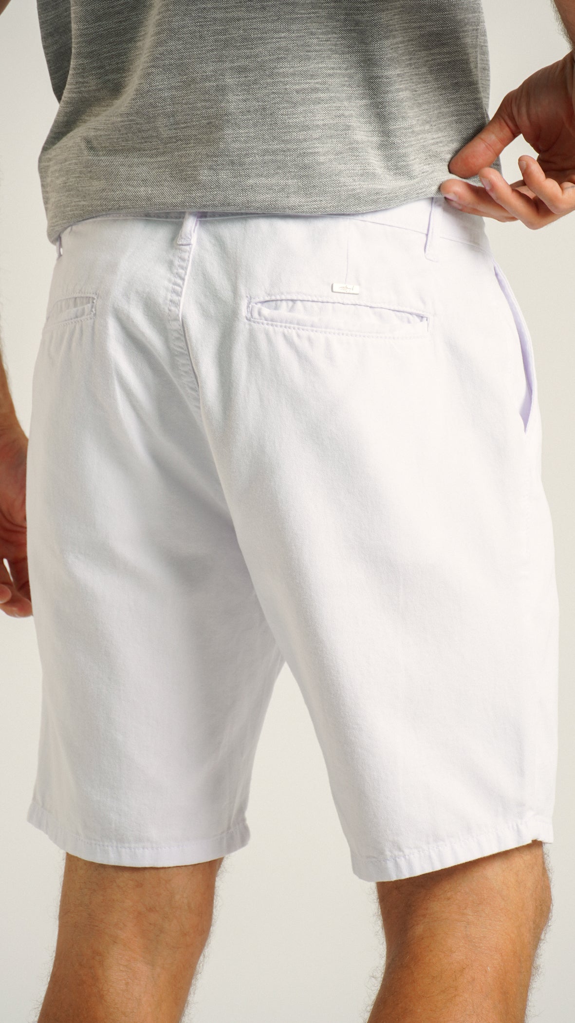 Bermuda Sarja Bolso Faca - Branca