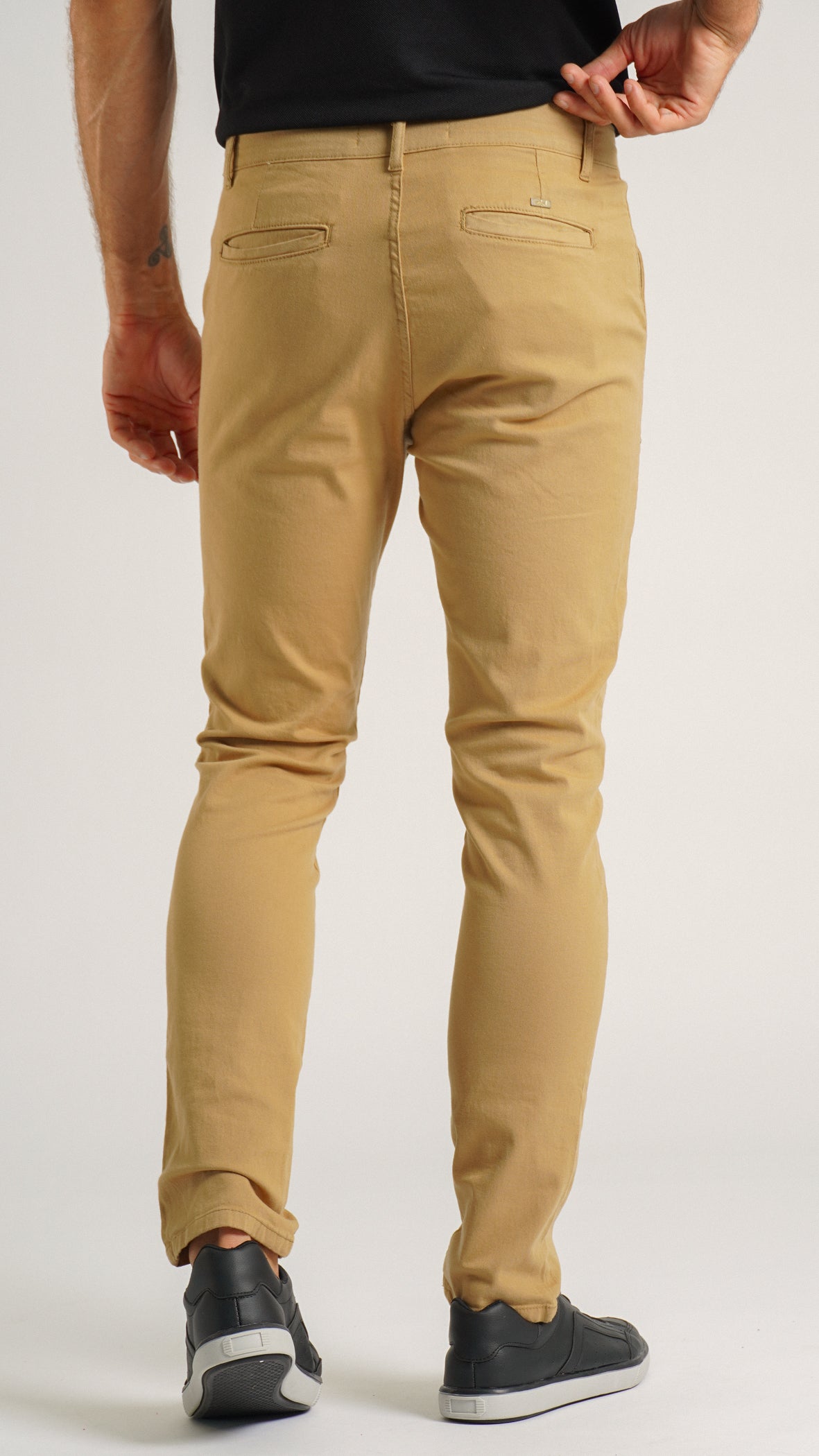 Calça Sarja Bolso Faca - Ocre