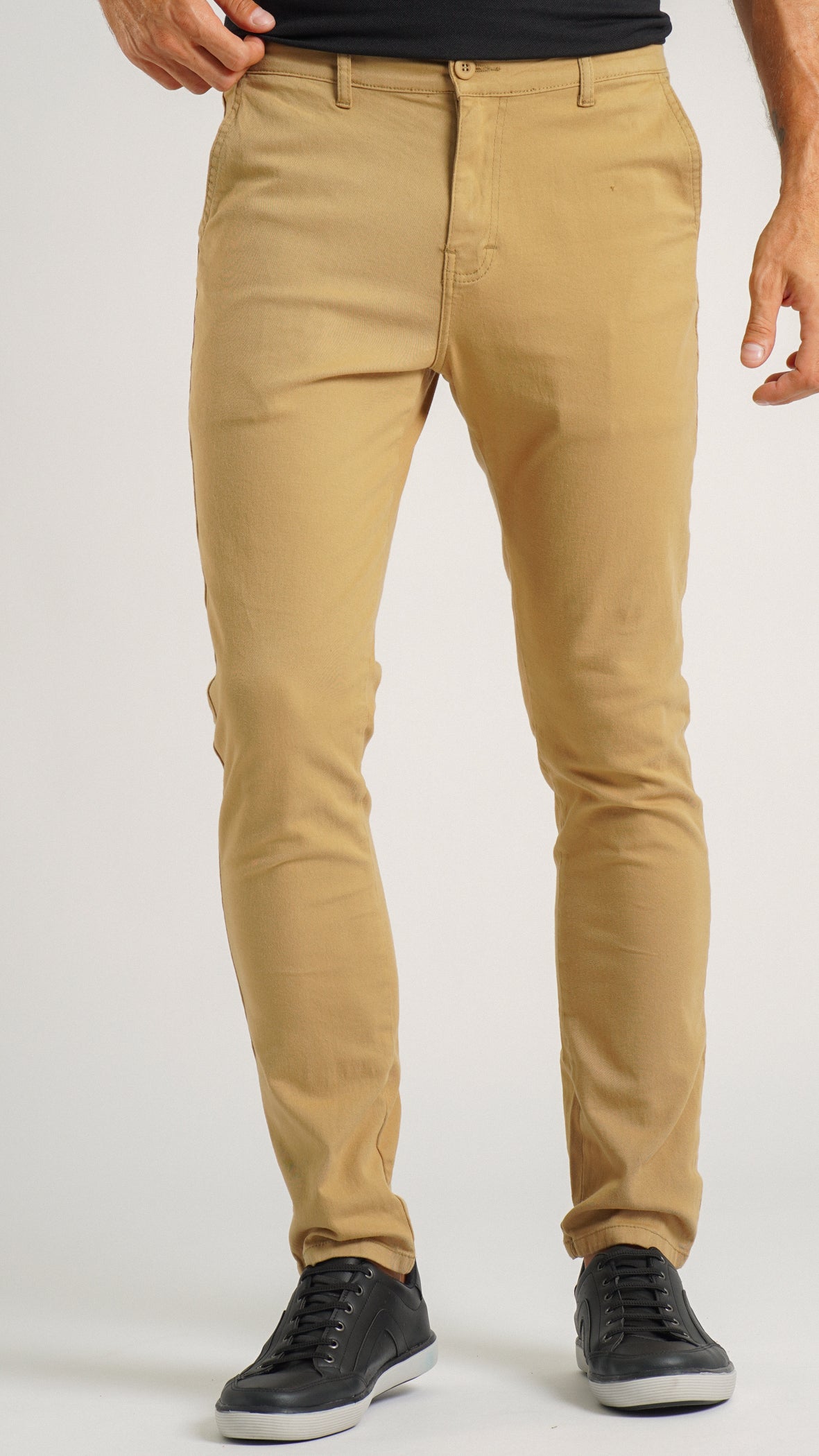 Calça Sarja Bolso Faca - Ocre