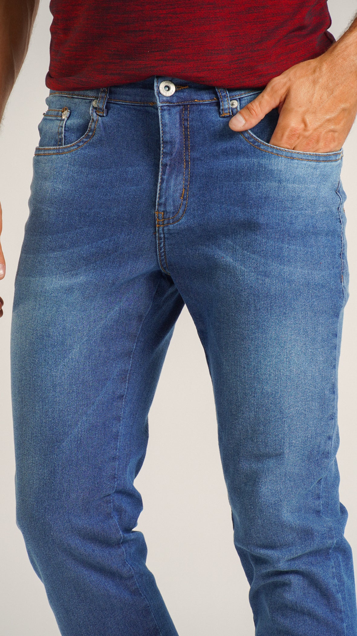 Calça Jeans - Escura Linha Caramelo