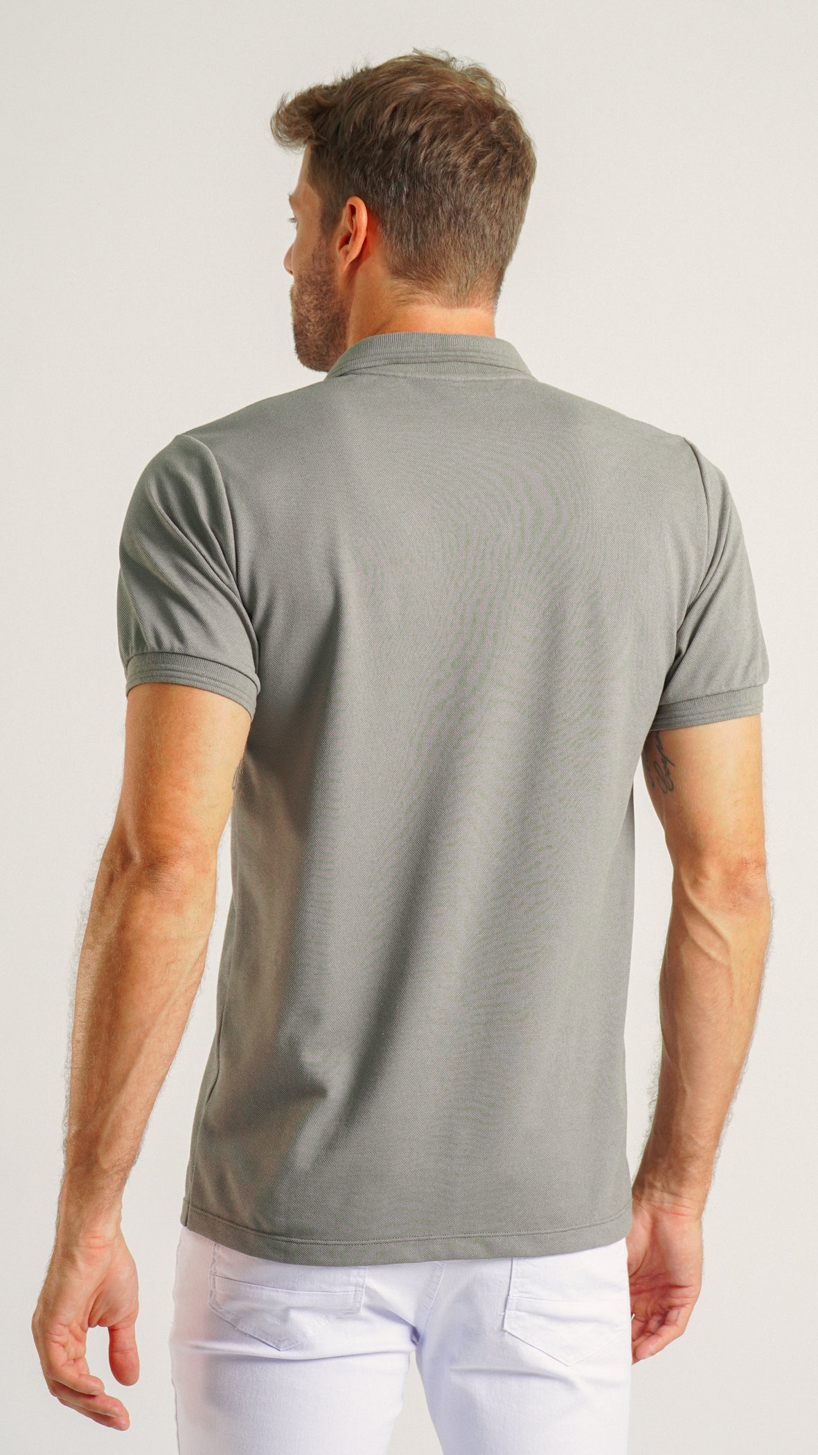 Camisa Polo Piquet - Cinza
