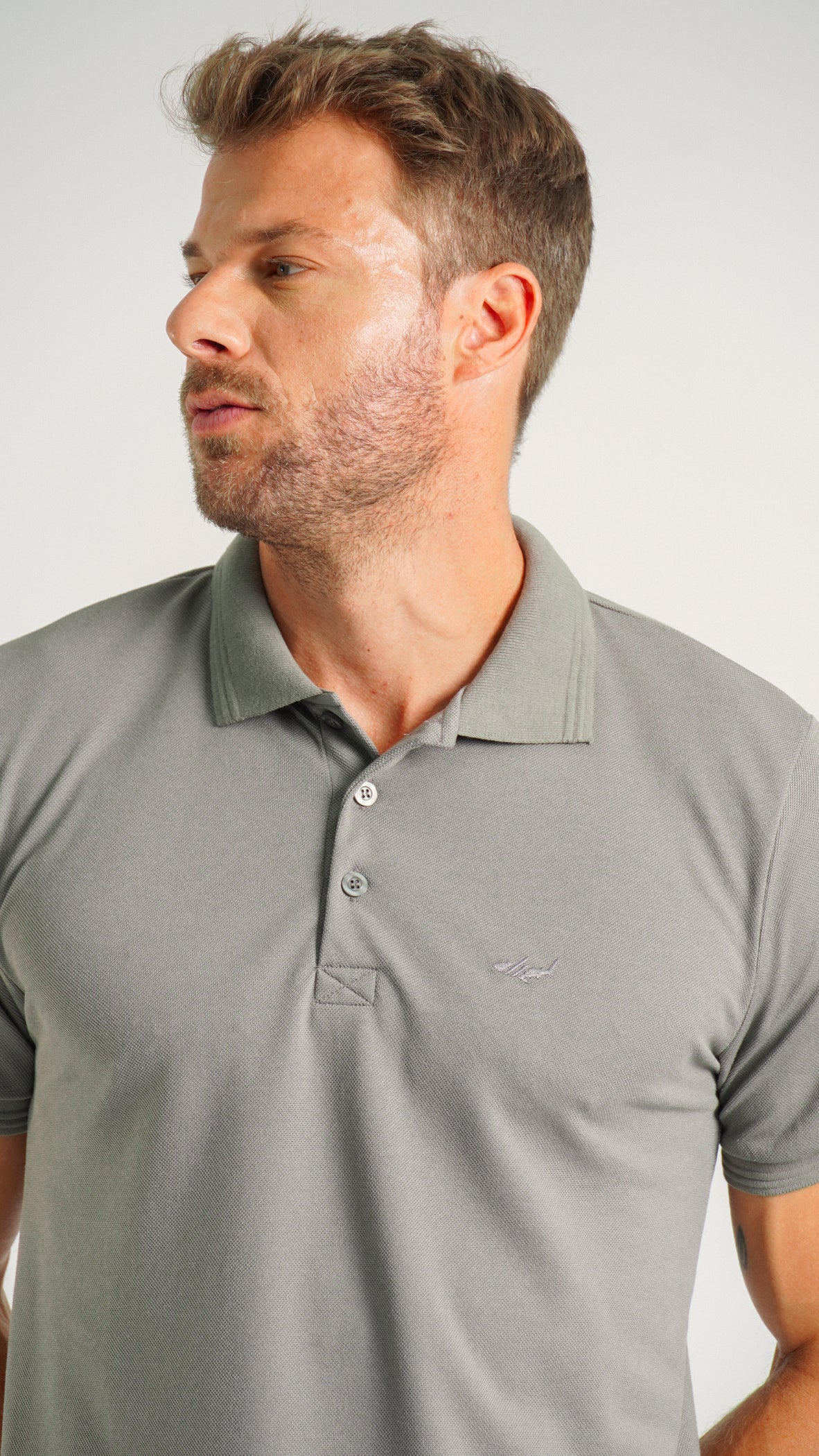 Camisa Polo Piquet - Cinza