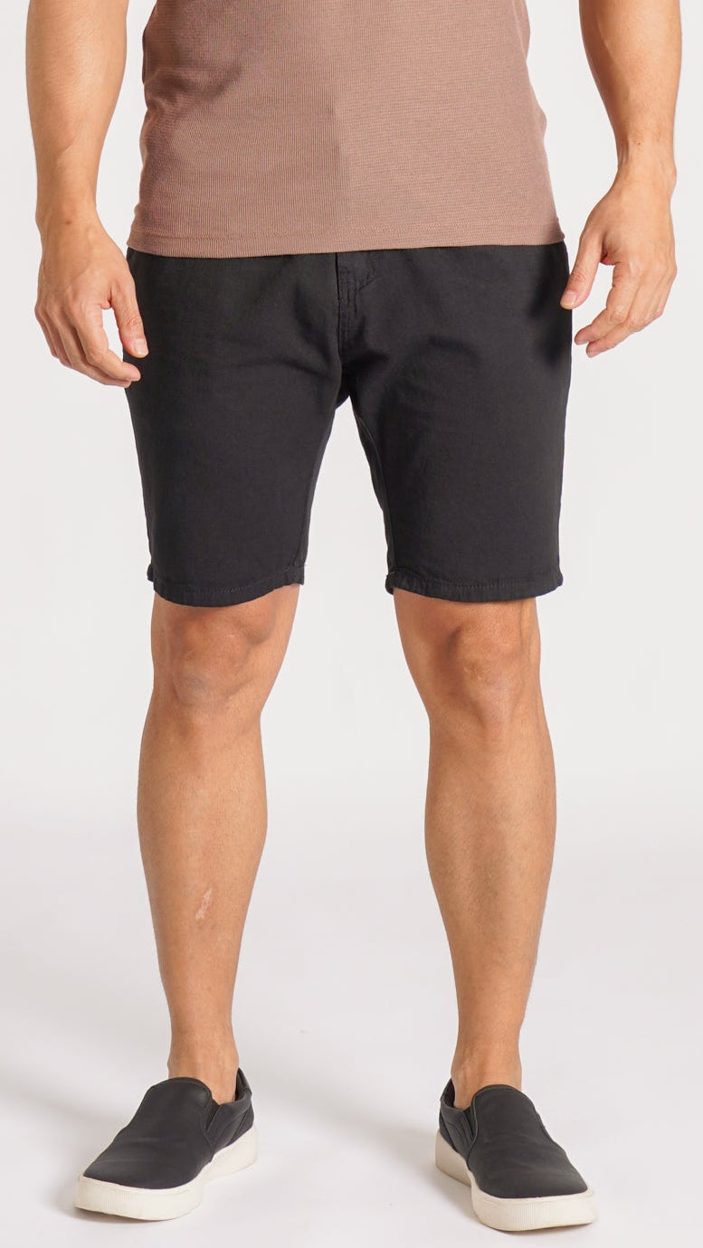 Bermuda Jeans Bolso Faca - Preta