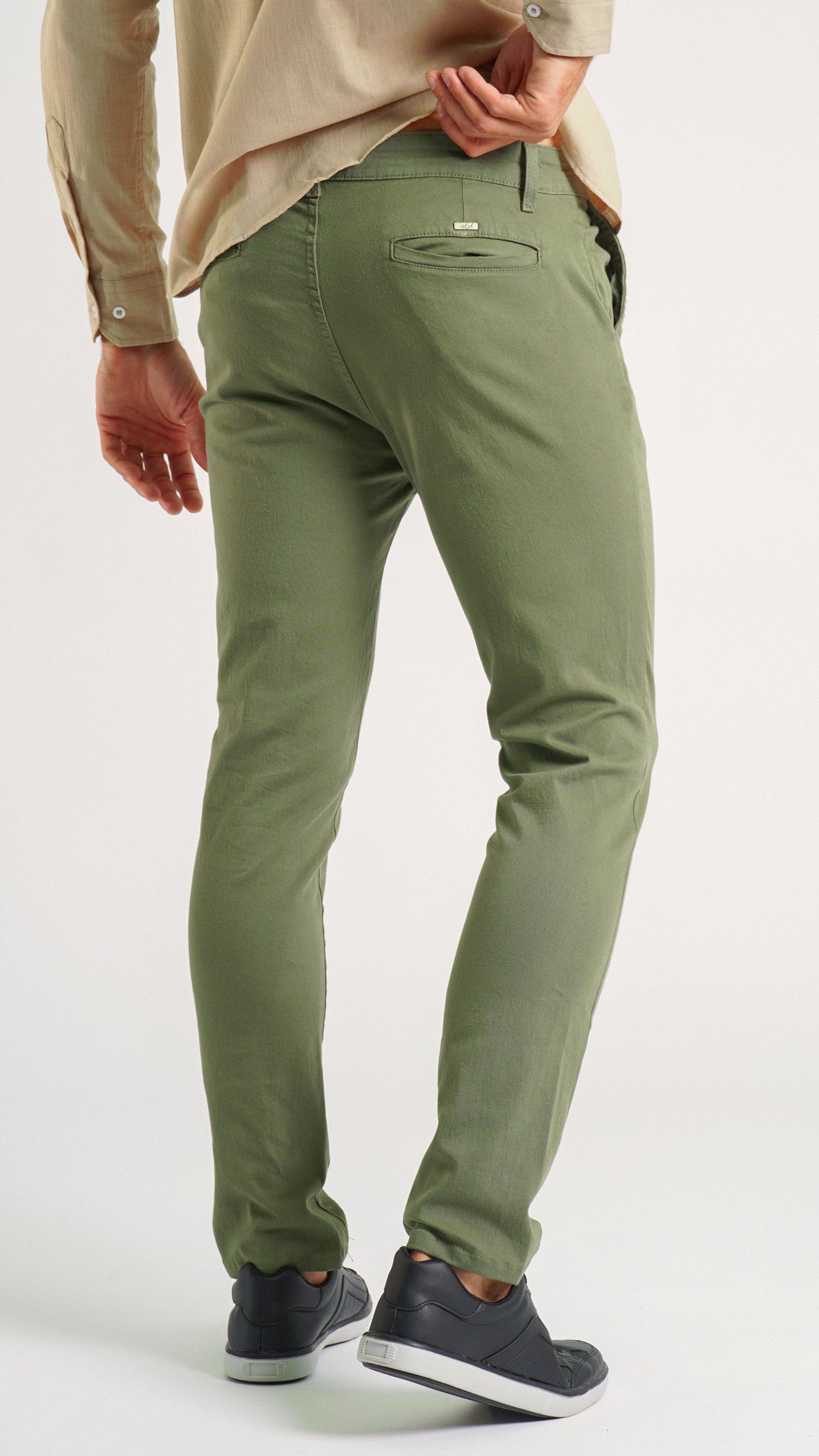 Calça Sarja Bolso Faca - Verde