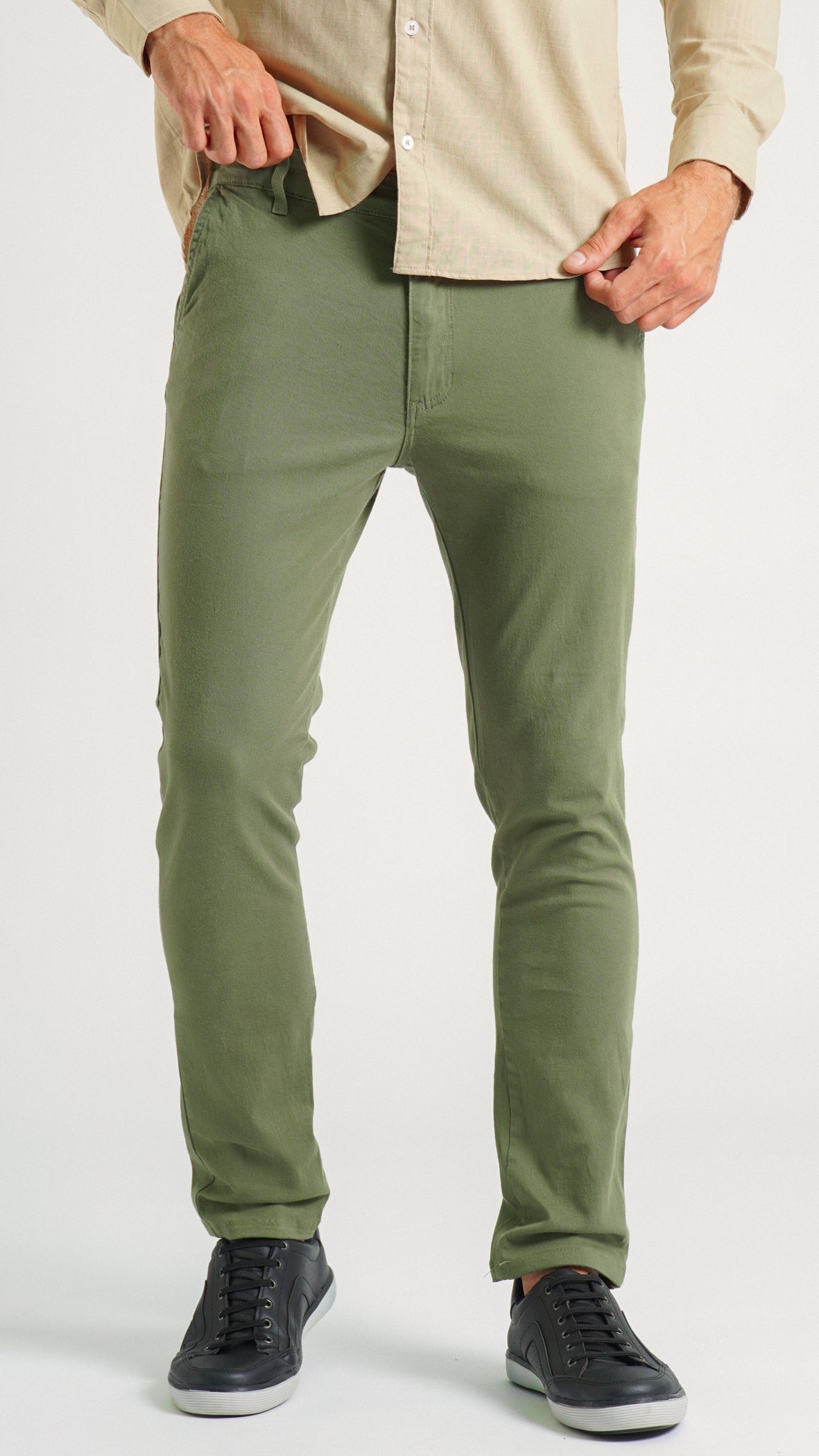 Calça Sarja Bolso Faca - Verde