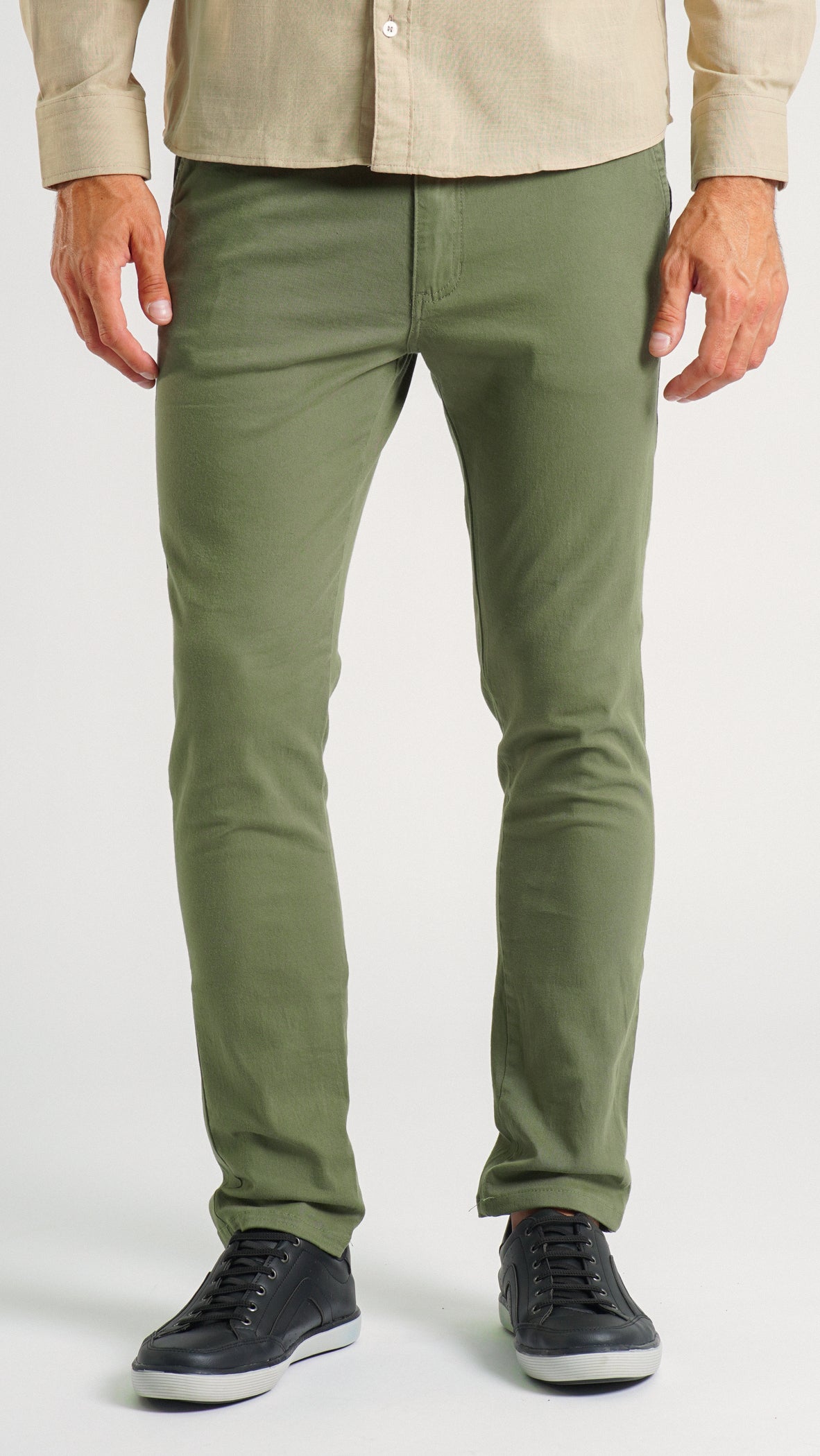 Calça Sarja Bolso Faca - Verde