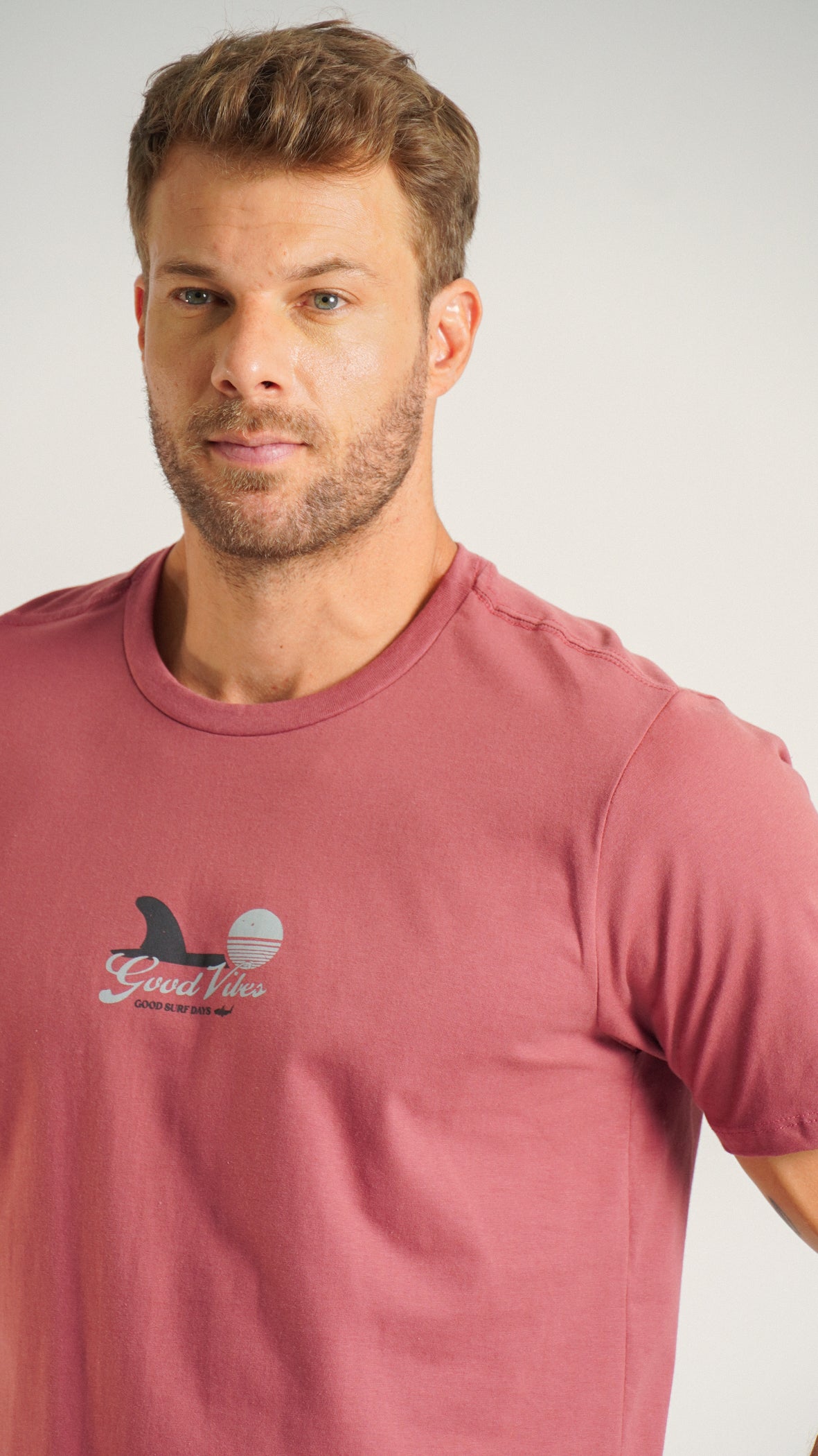 Camiseta Estampada Good Vibes - Rosa