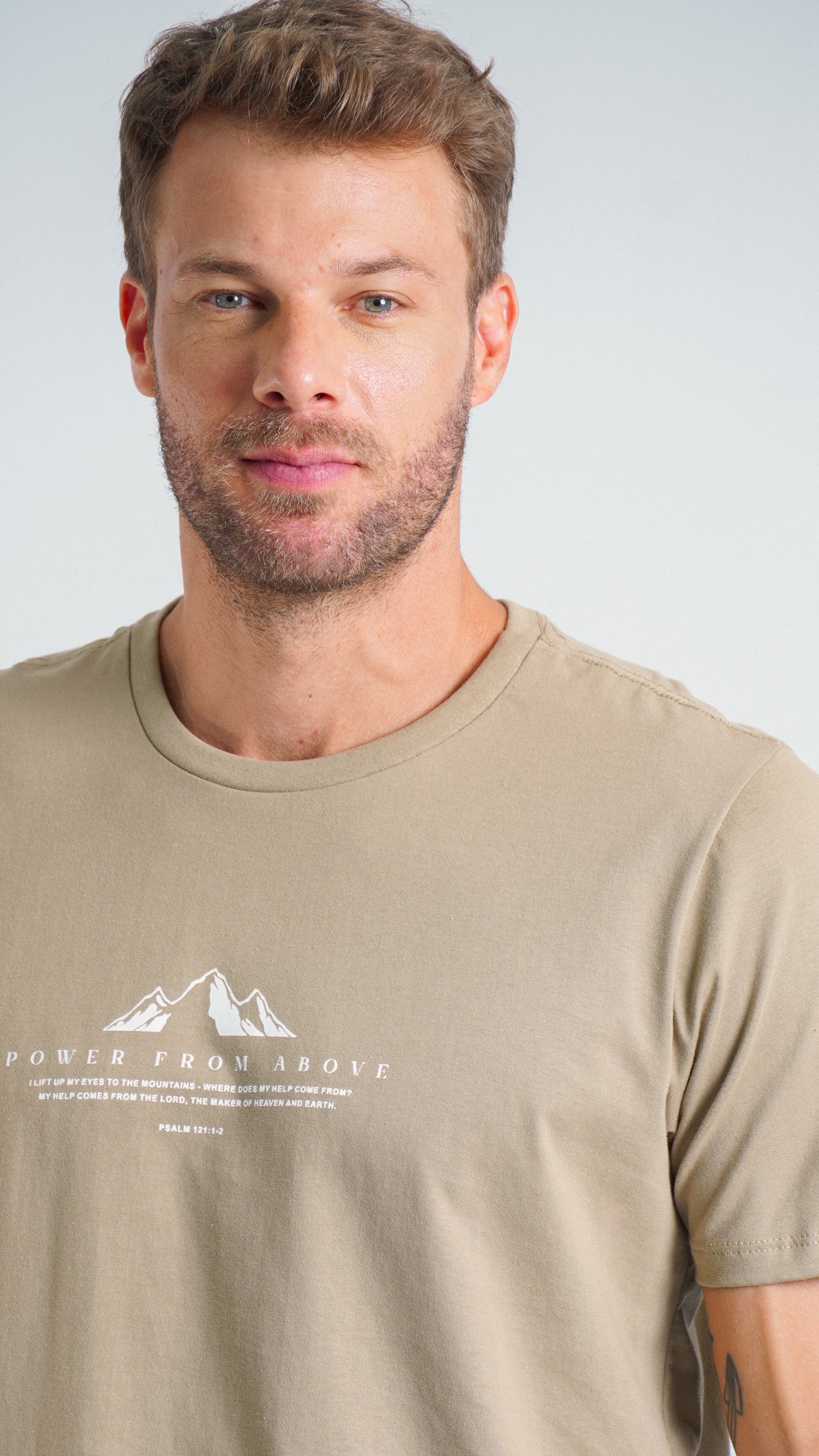 Camiseta Estampada Mountain - Caqui