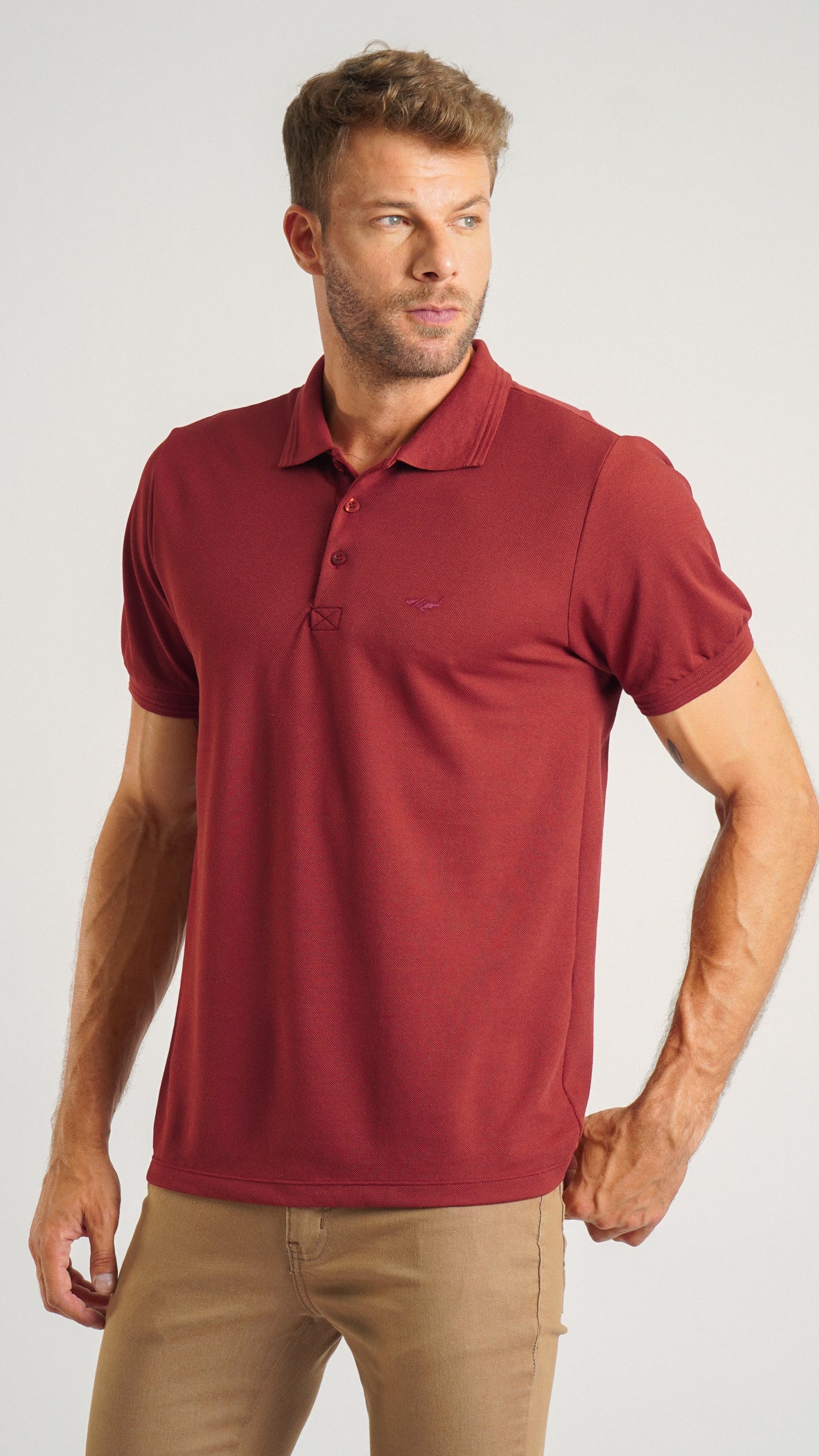 Camisa Polo Piquet - Bordô
