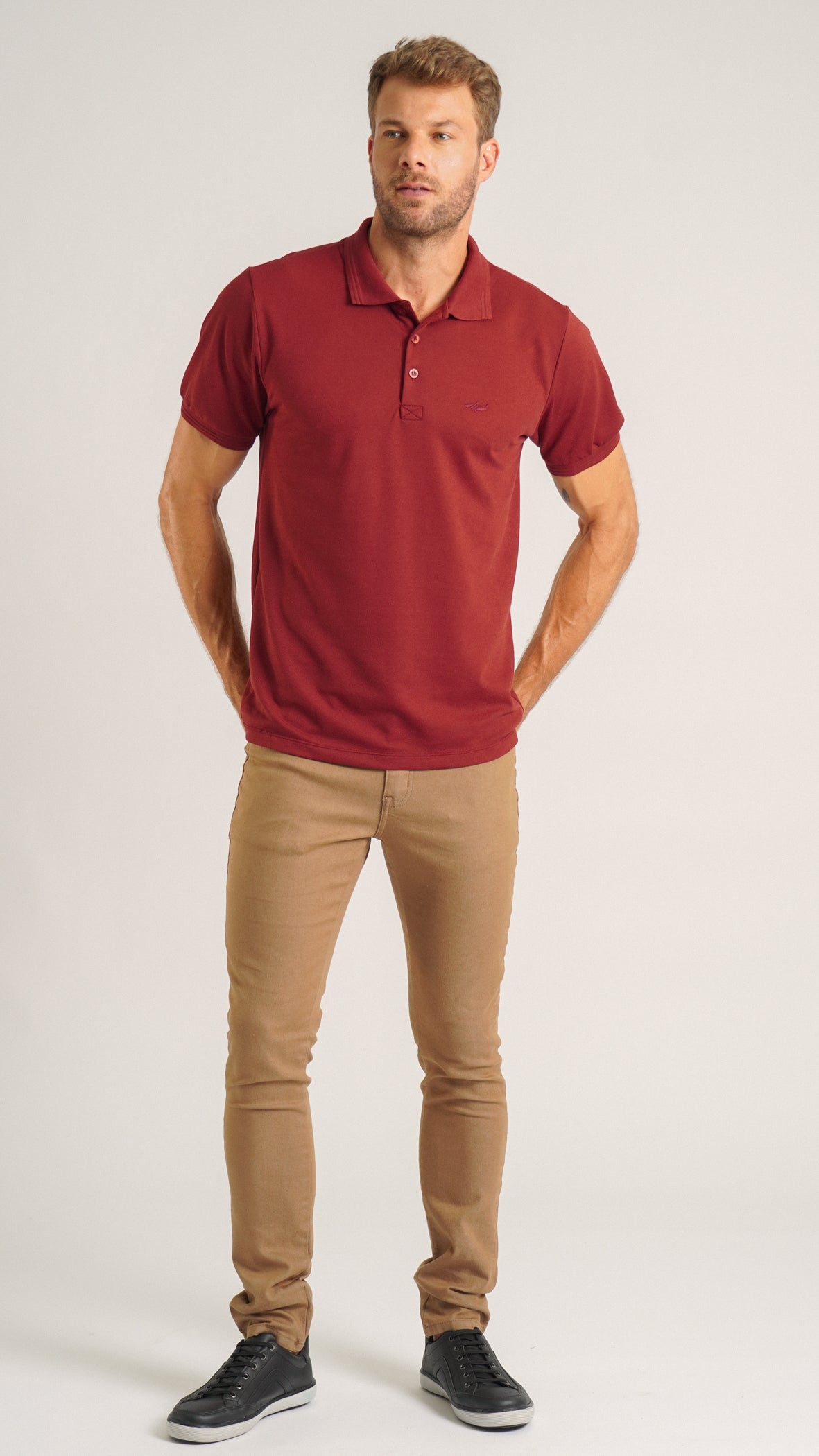 Camisa Polo Piquet - Bordô