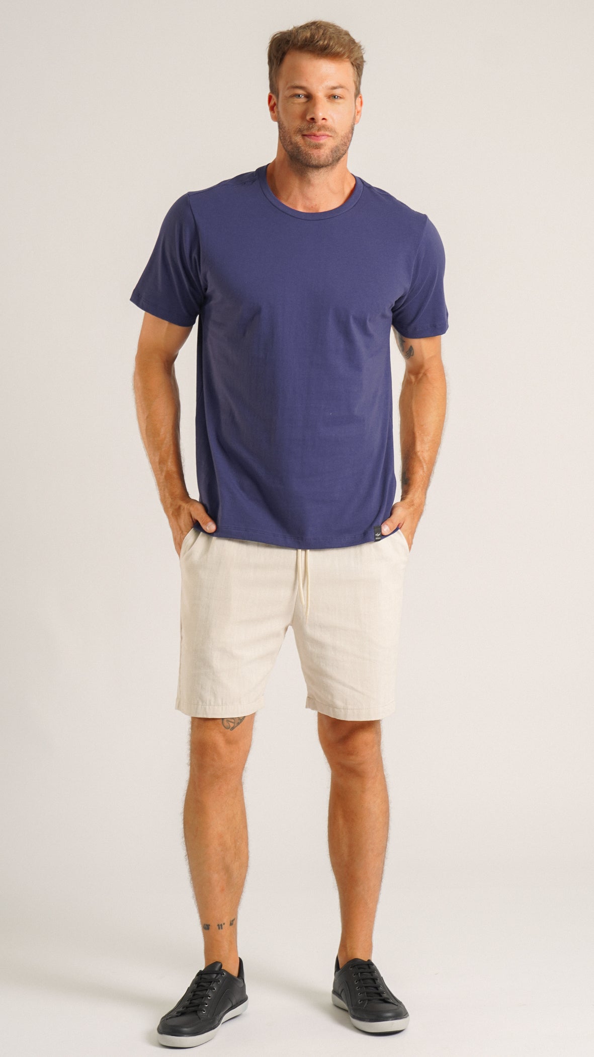 Bermuda Flamê Bolso Faca - Cru