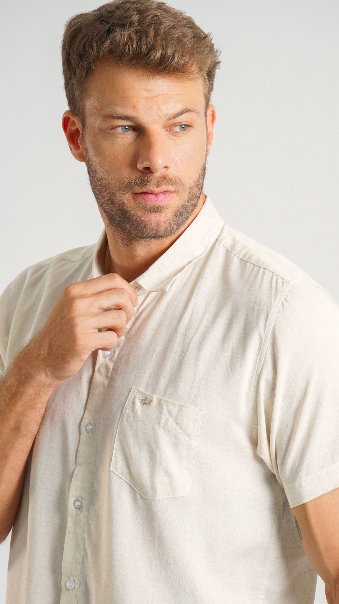 Camisa Manga Curta - Cru