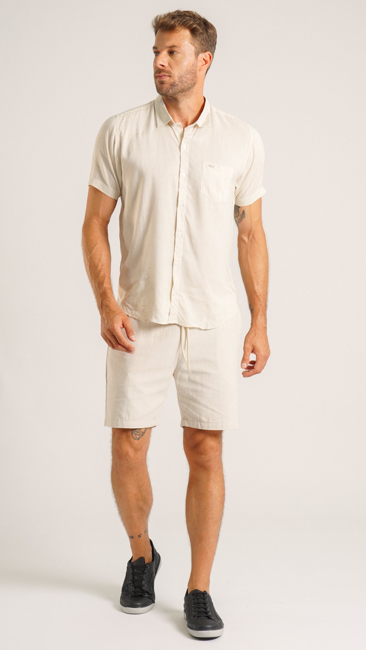 Camisa Manga Curta - Cru