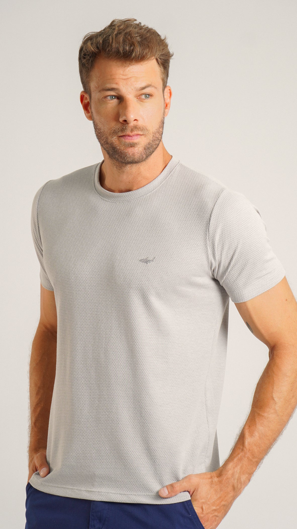 Camiseta Colmeia - Cinza