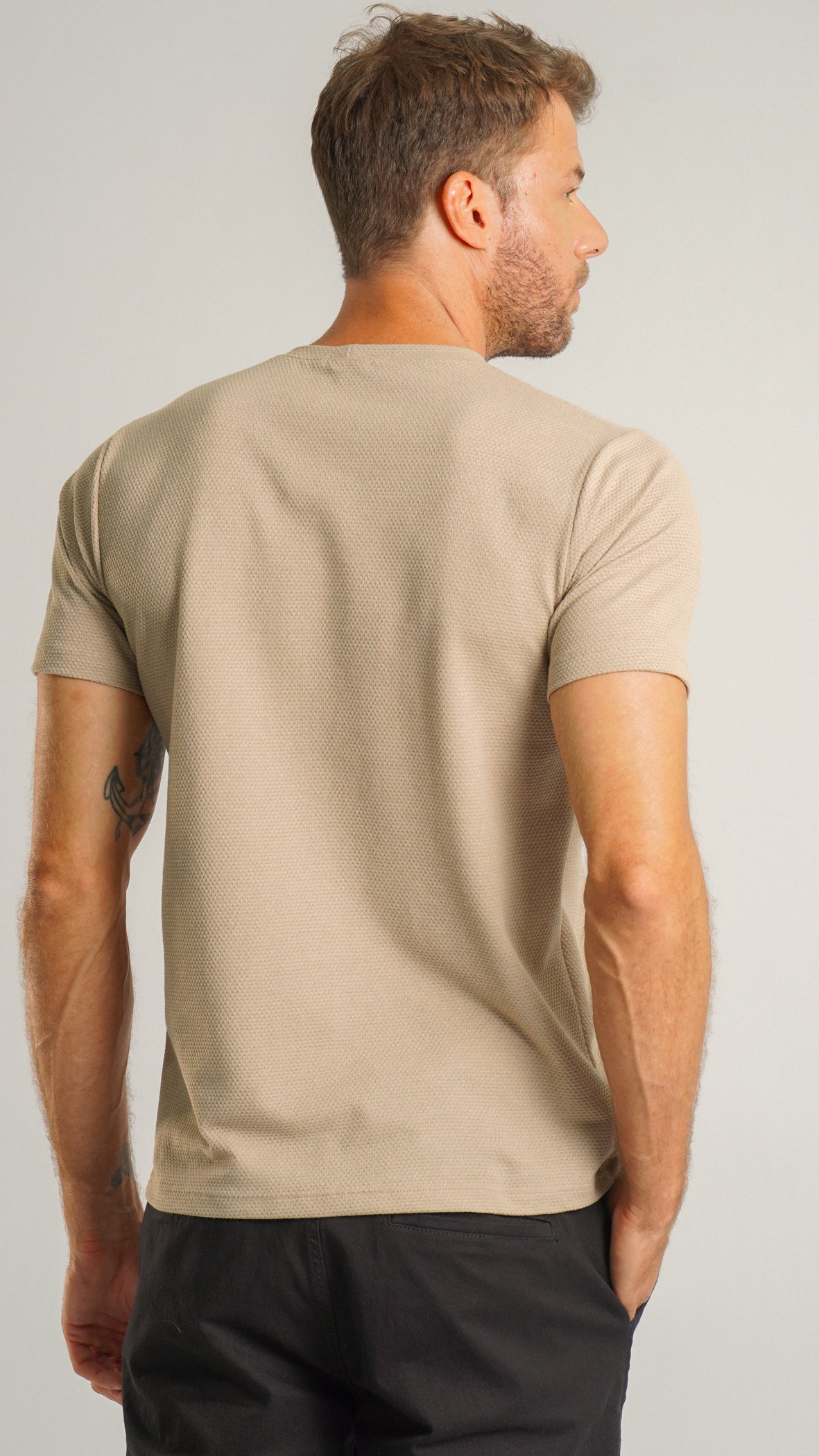 Camiseta Colmeia - Bege